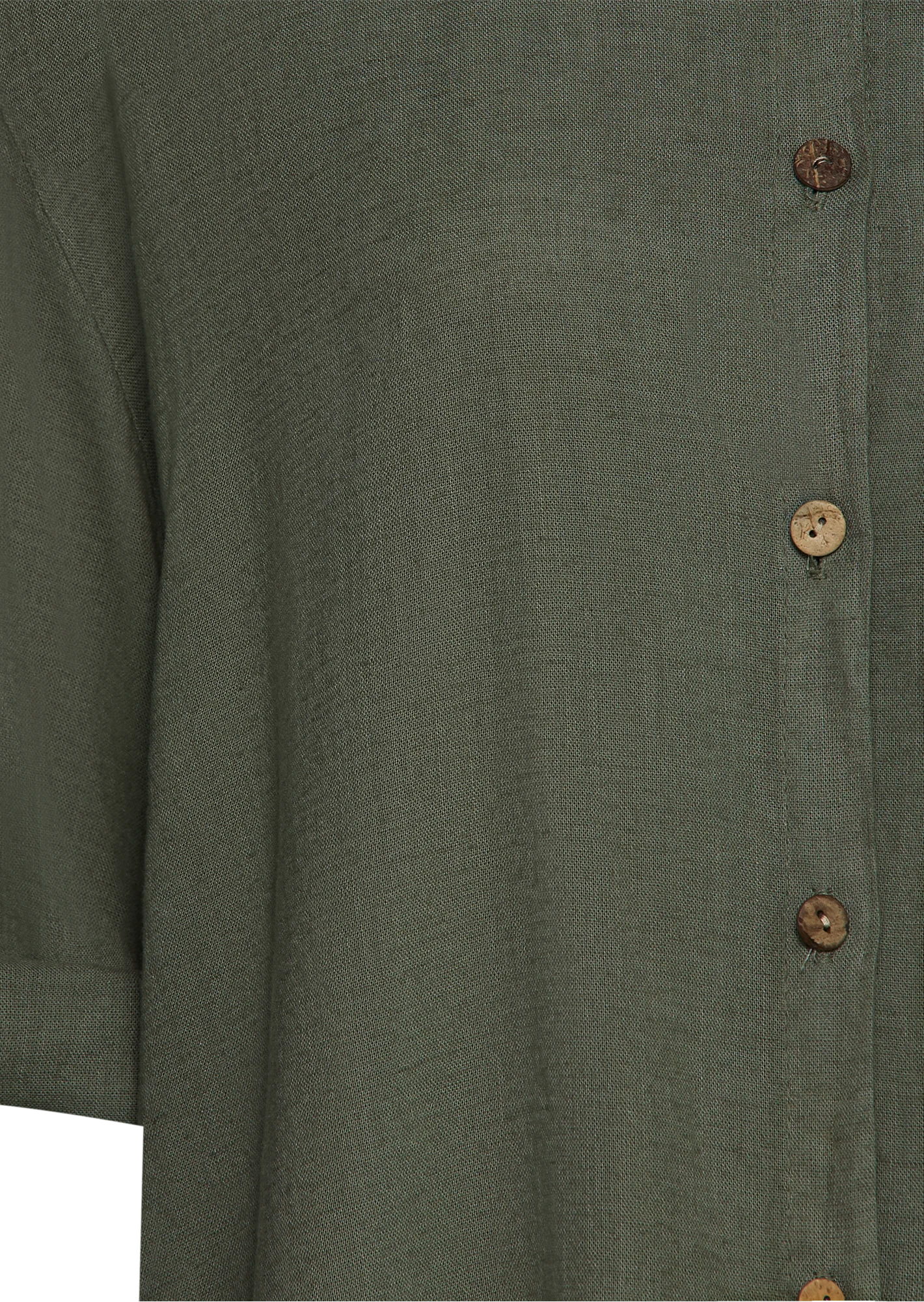 leichte Bluse mit Leinen, khaki