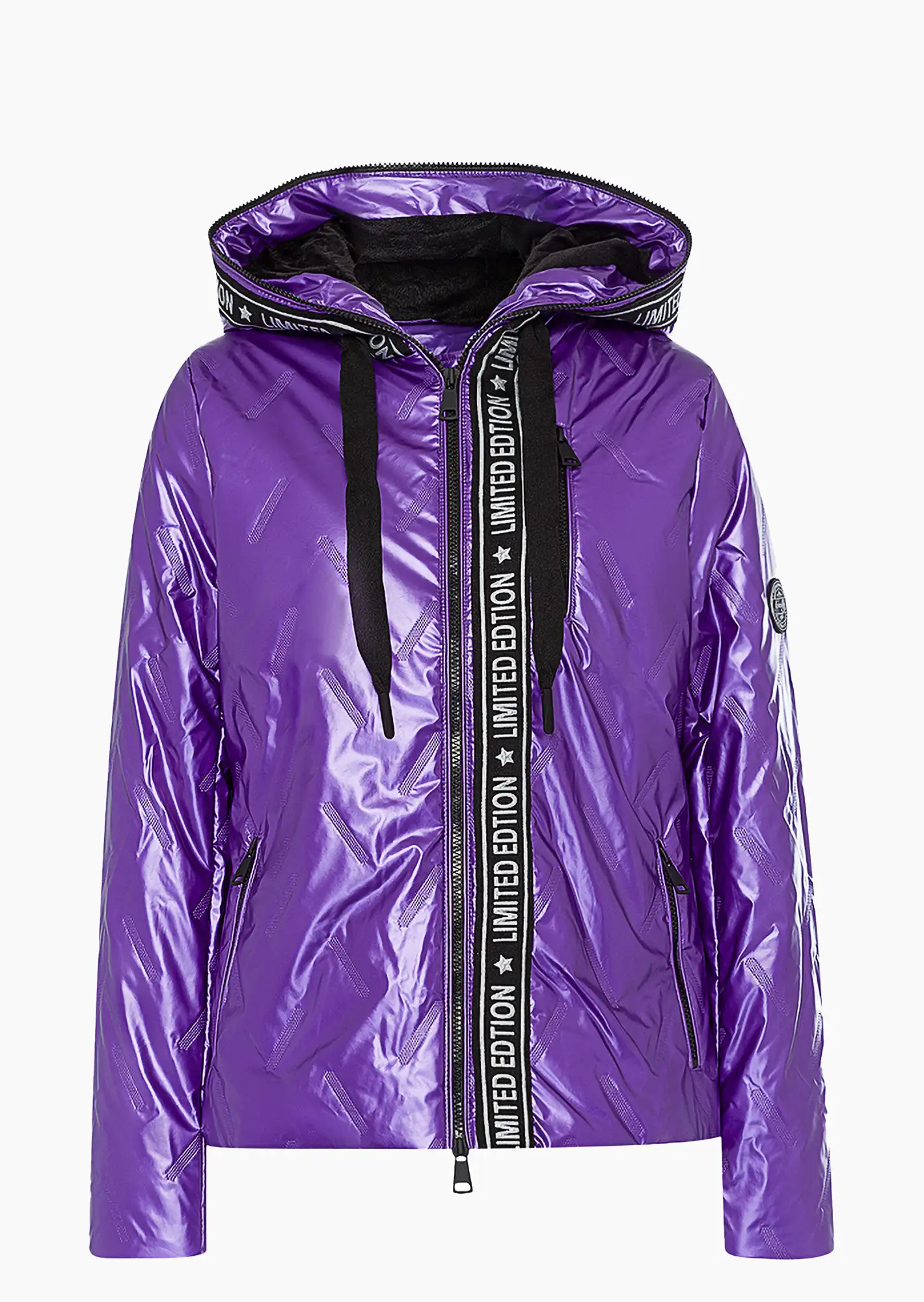 Steppjacke mit Glanz, purple flash