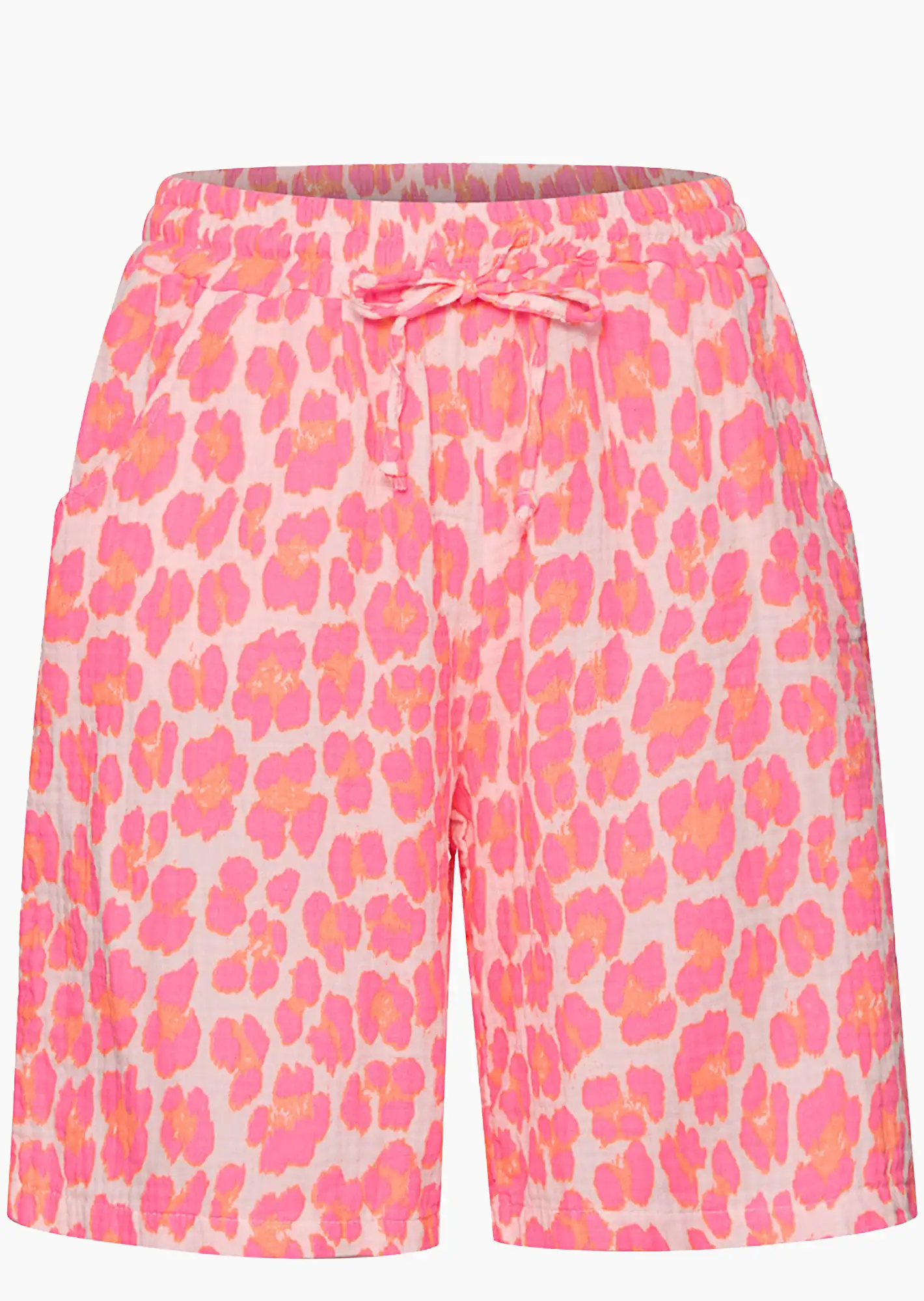 Musselin-Shorts, neonpink