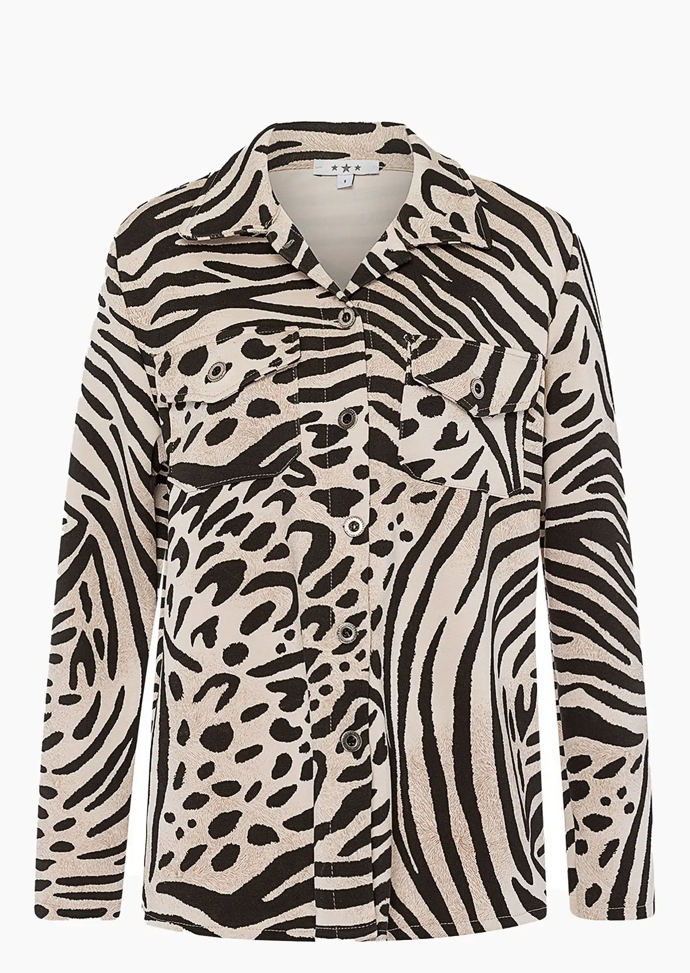 Sweatjacke im Animalstyle, crema