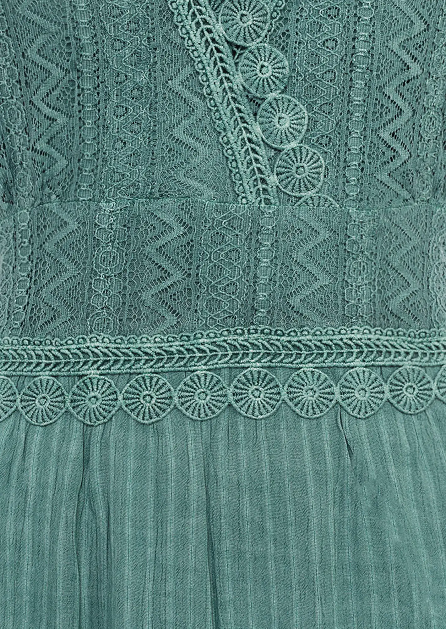 Kleid mit Spitze, deep lake