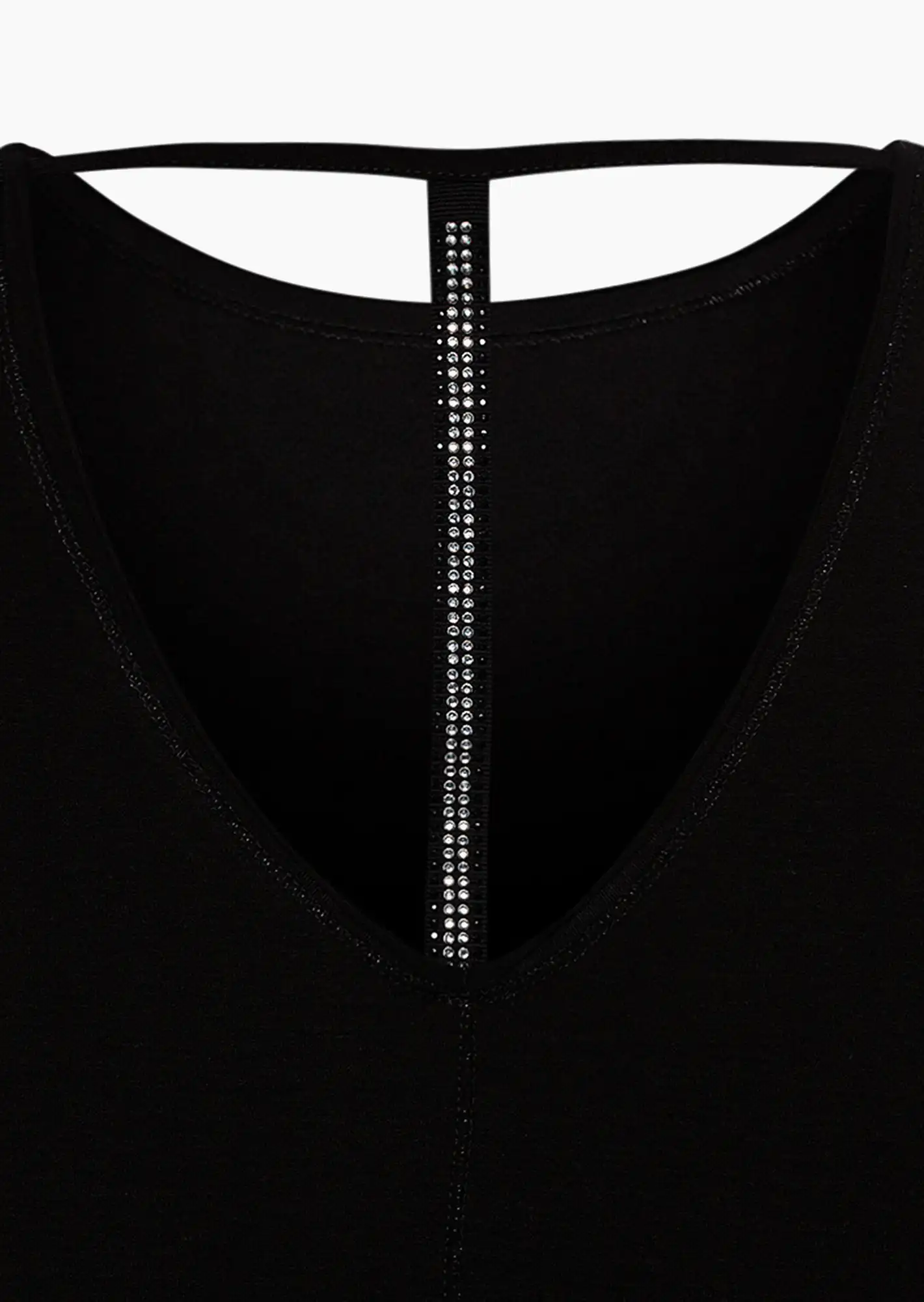 Shirt mit Rückenausschnitt, schwarz