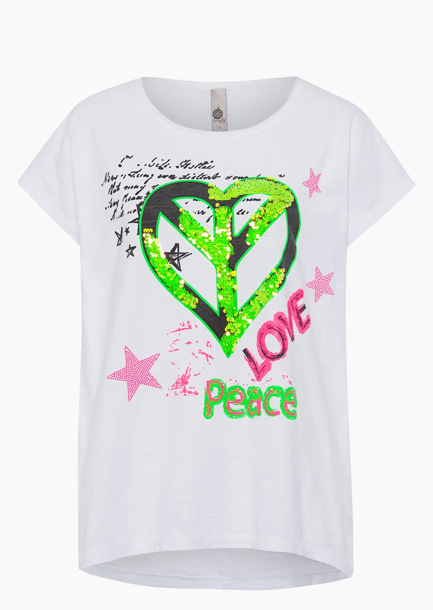 Shirt 'Love', weiß