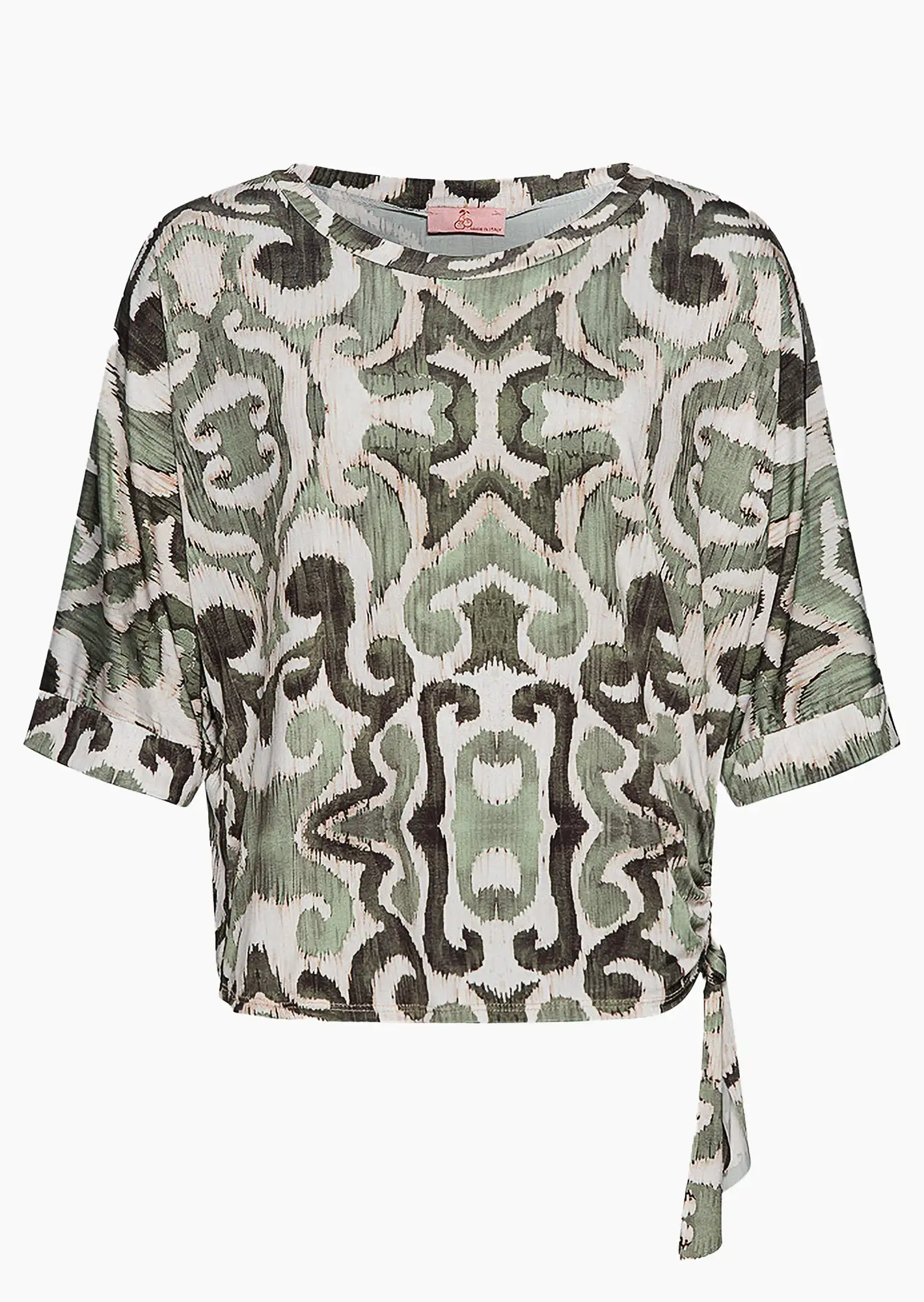 Shirt mit Raffung, khaki