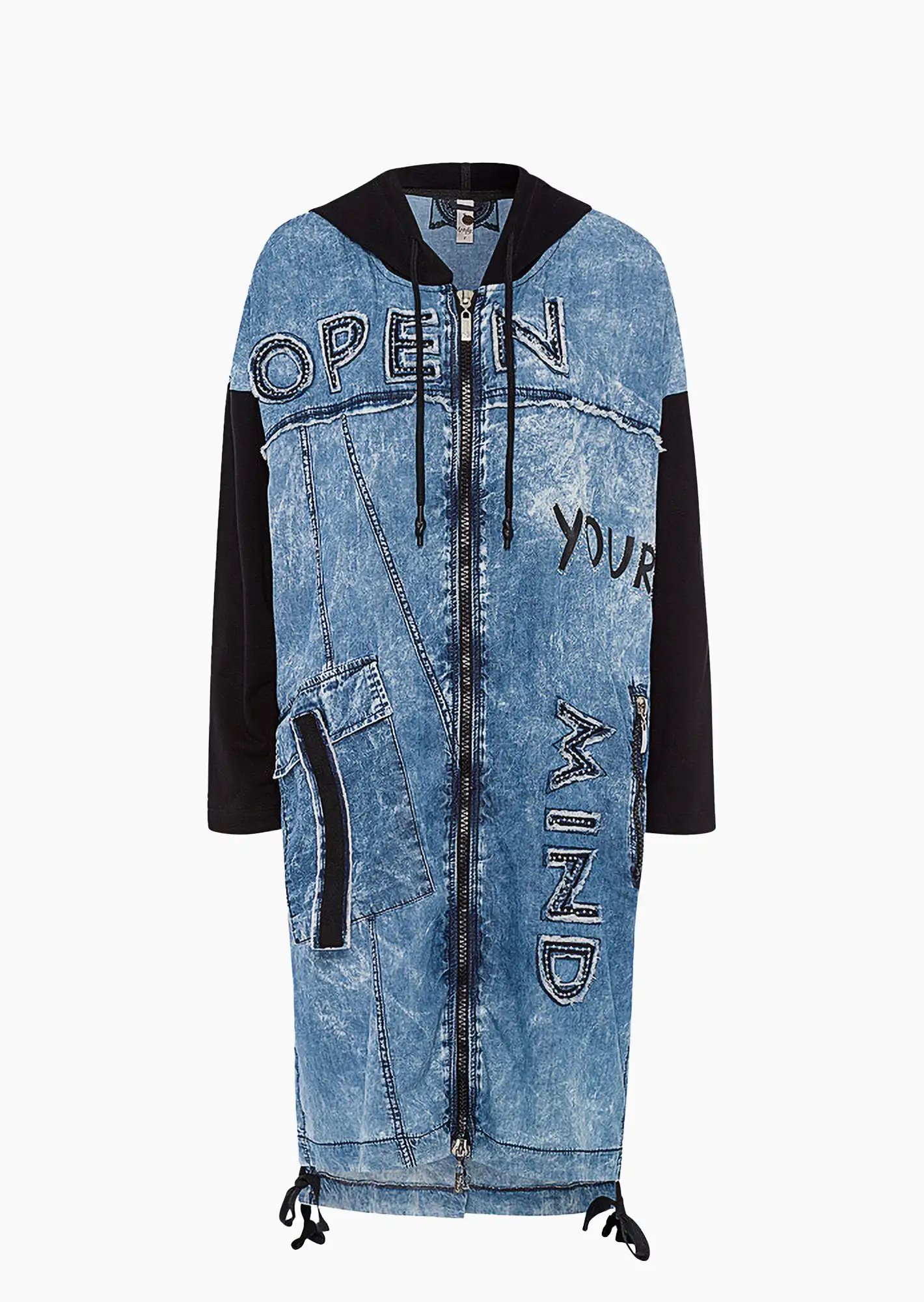 Mantel in Denim-Optik, blue denim