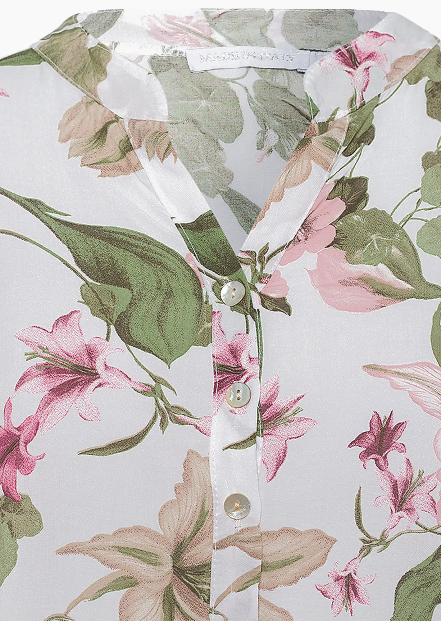 Bluse 'Flower', weiß