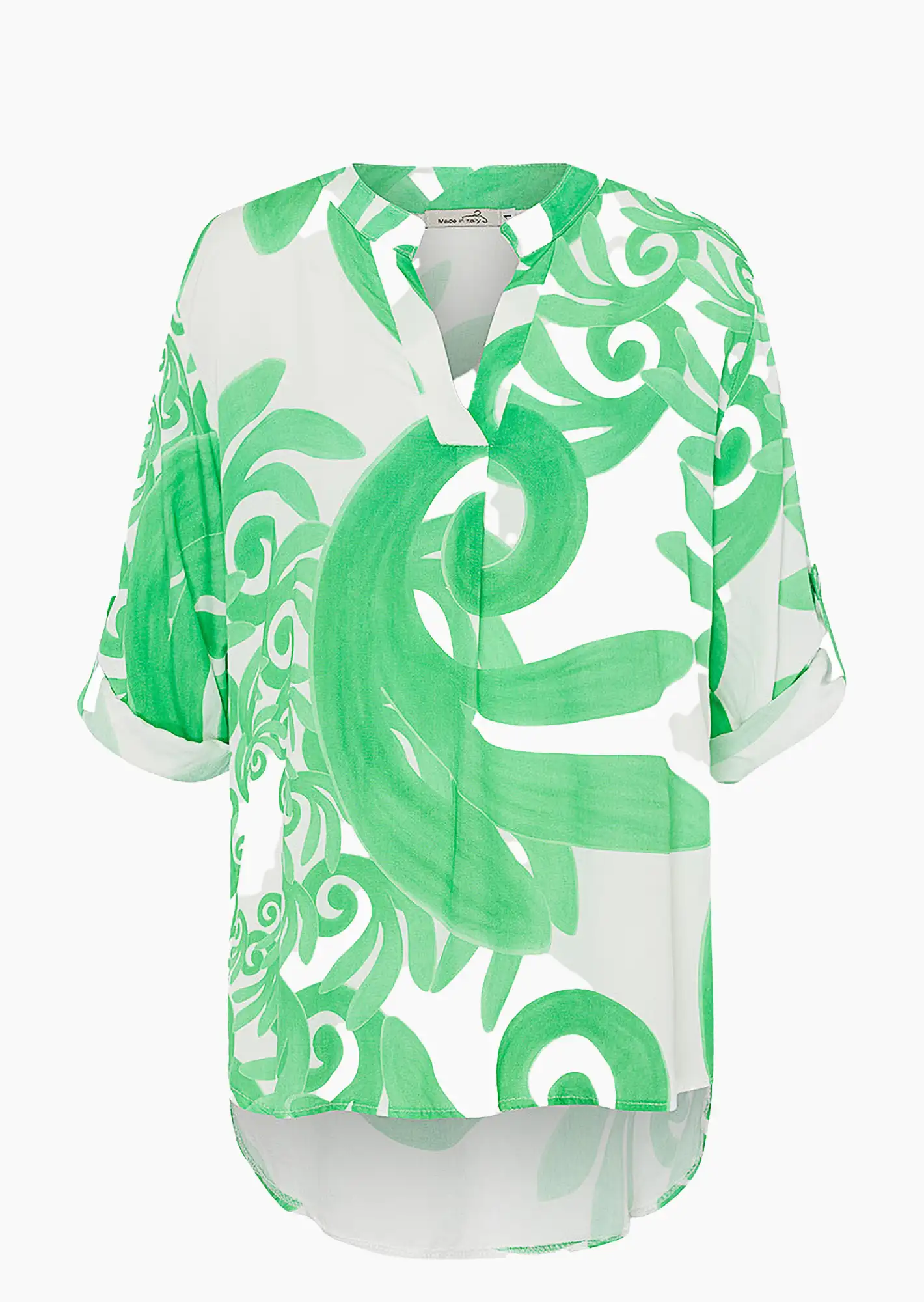 Bluse im Alloverprint, minze
