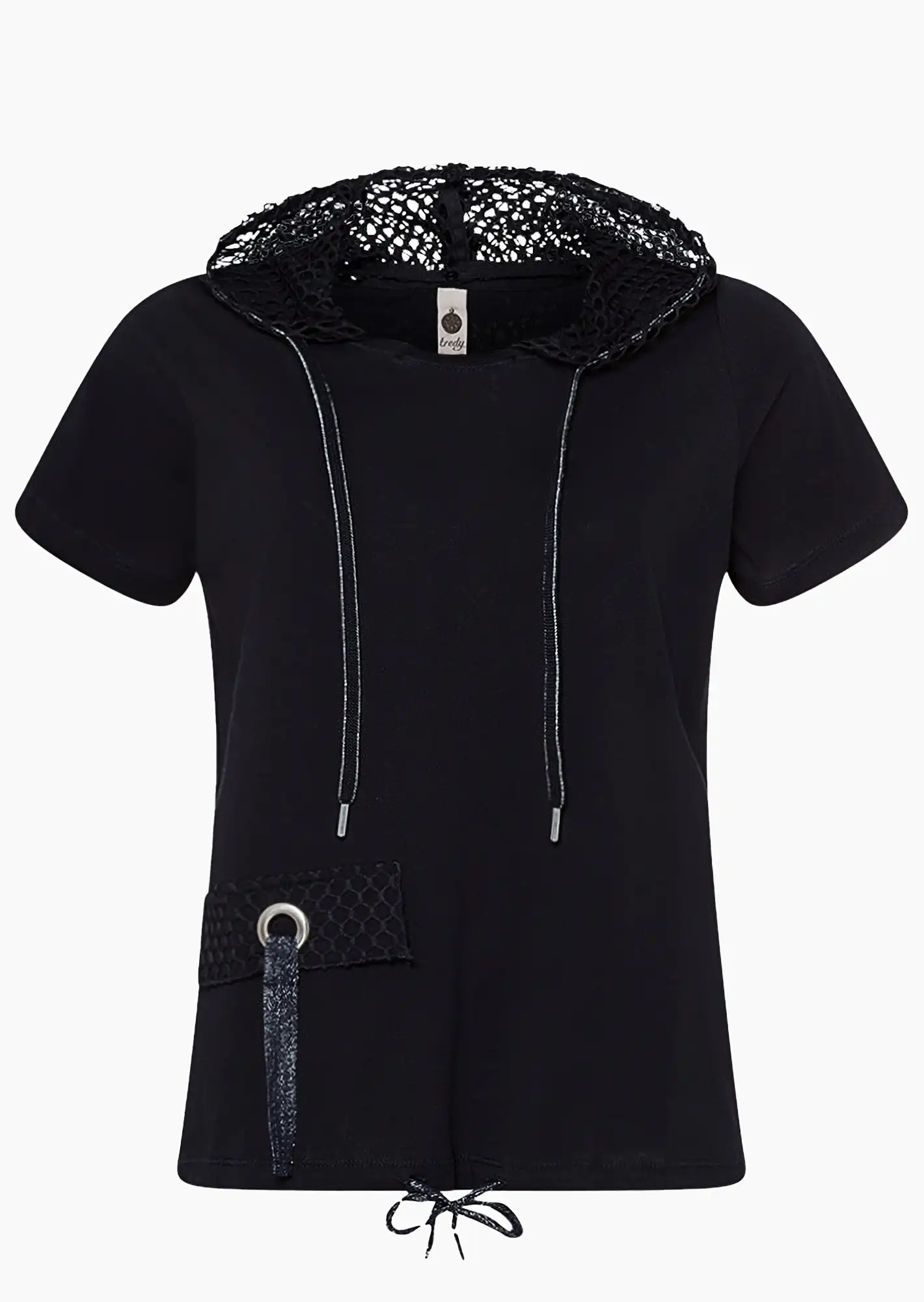 Shirt mit Mesh, navy
