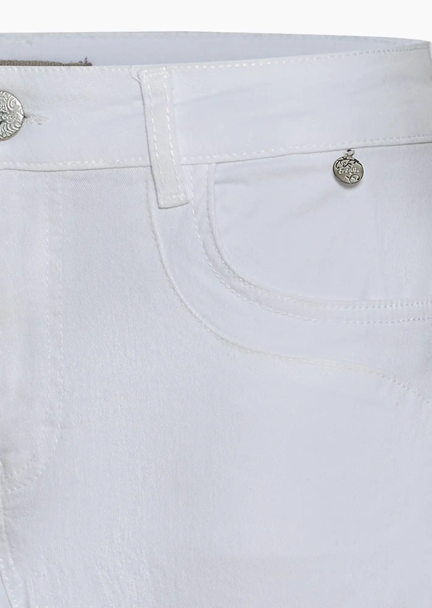Wide Leg Jeans, weiß
