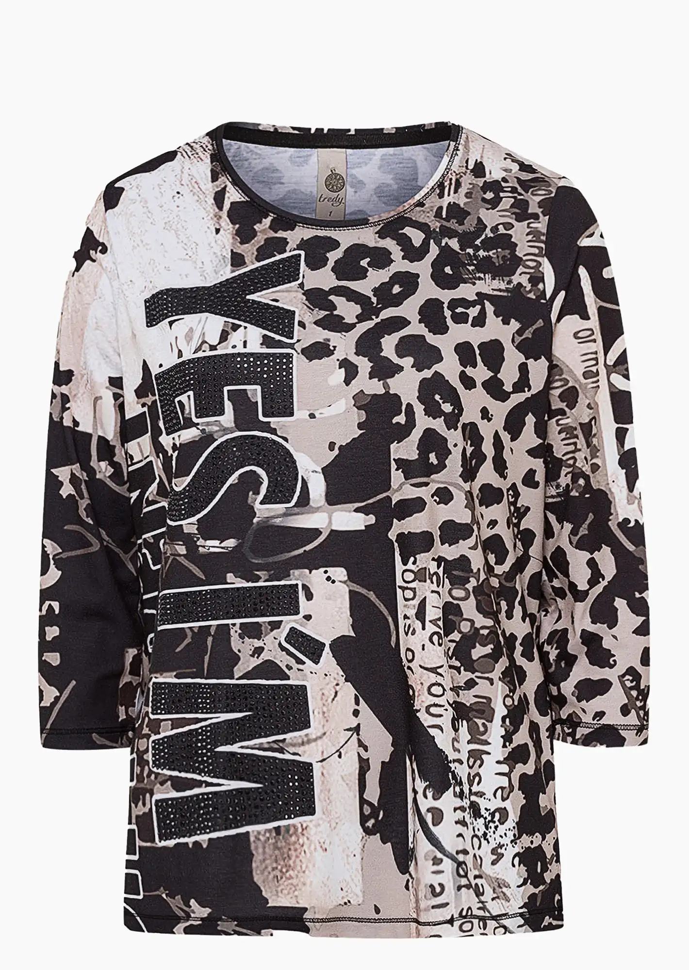 Langarmshirt 'Different', kitt