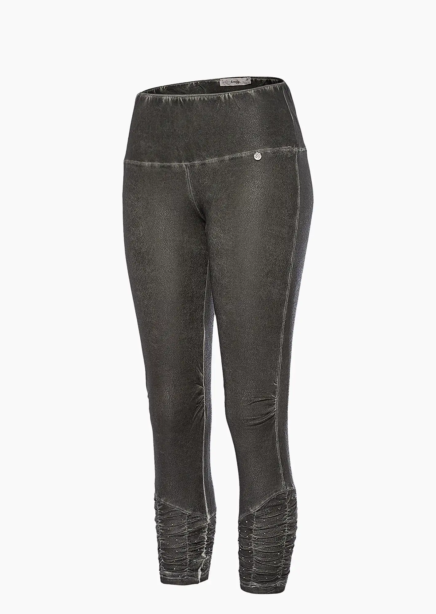 Leggings mit Ziersteinen, khaki