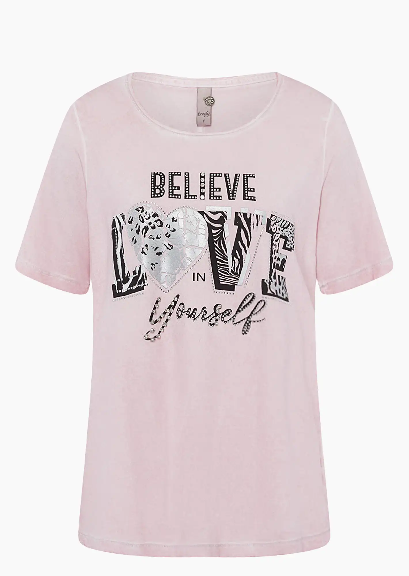 Shirt 'Believe', rosenholz
