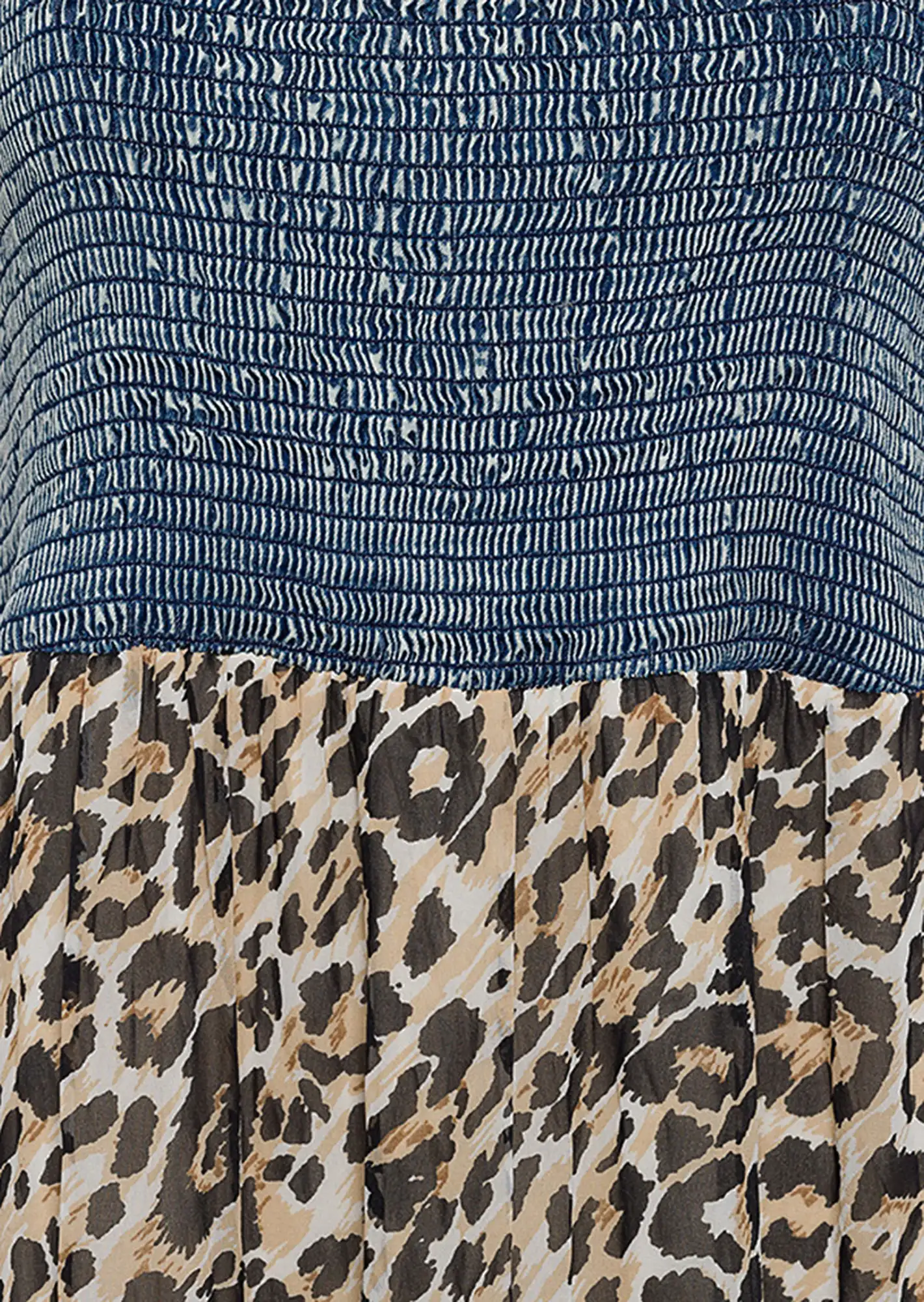 Kleid im Alloverprint, blue denim