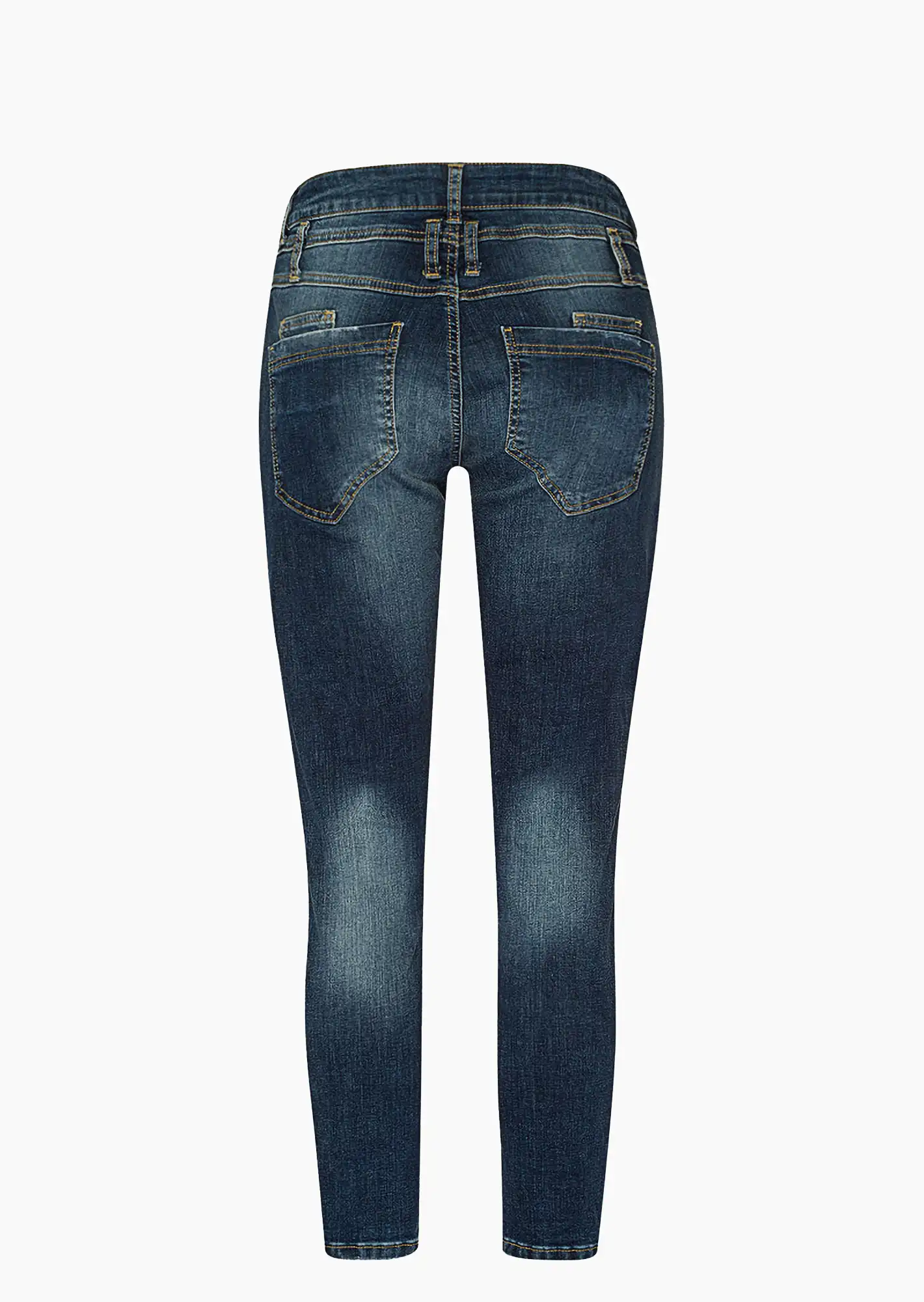 Jeans 'destroyed', blue denim