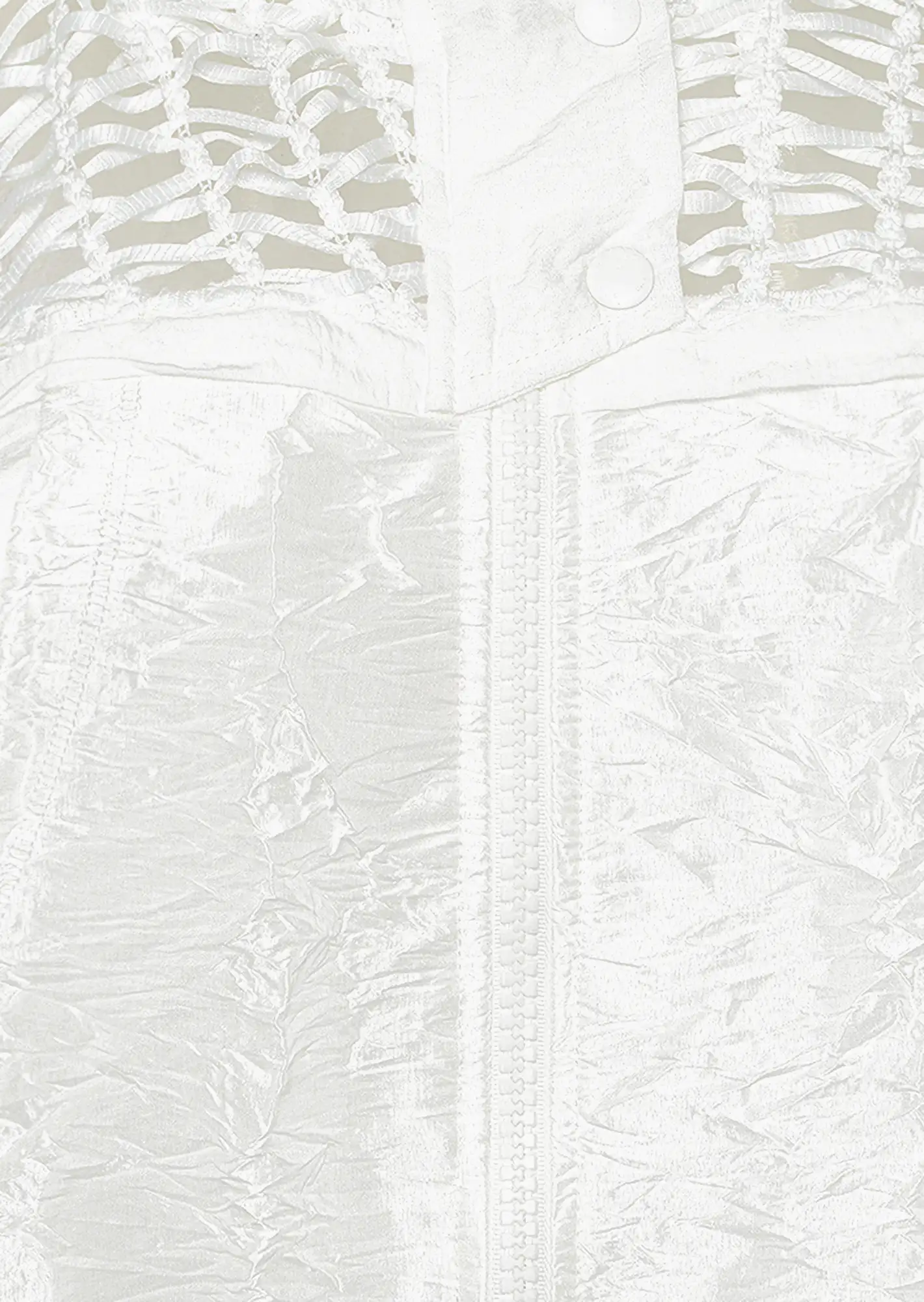 Jacke in grobem Netz, offwhite