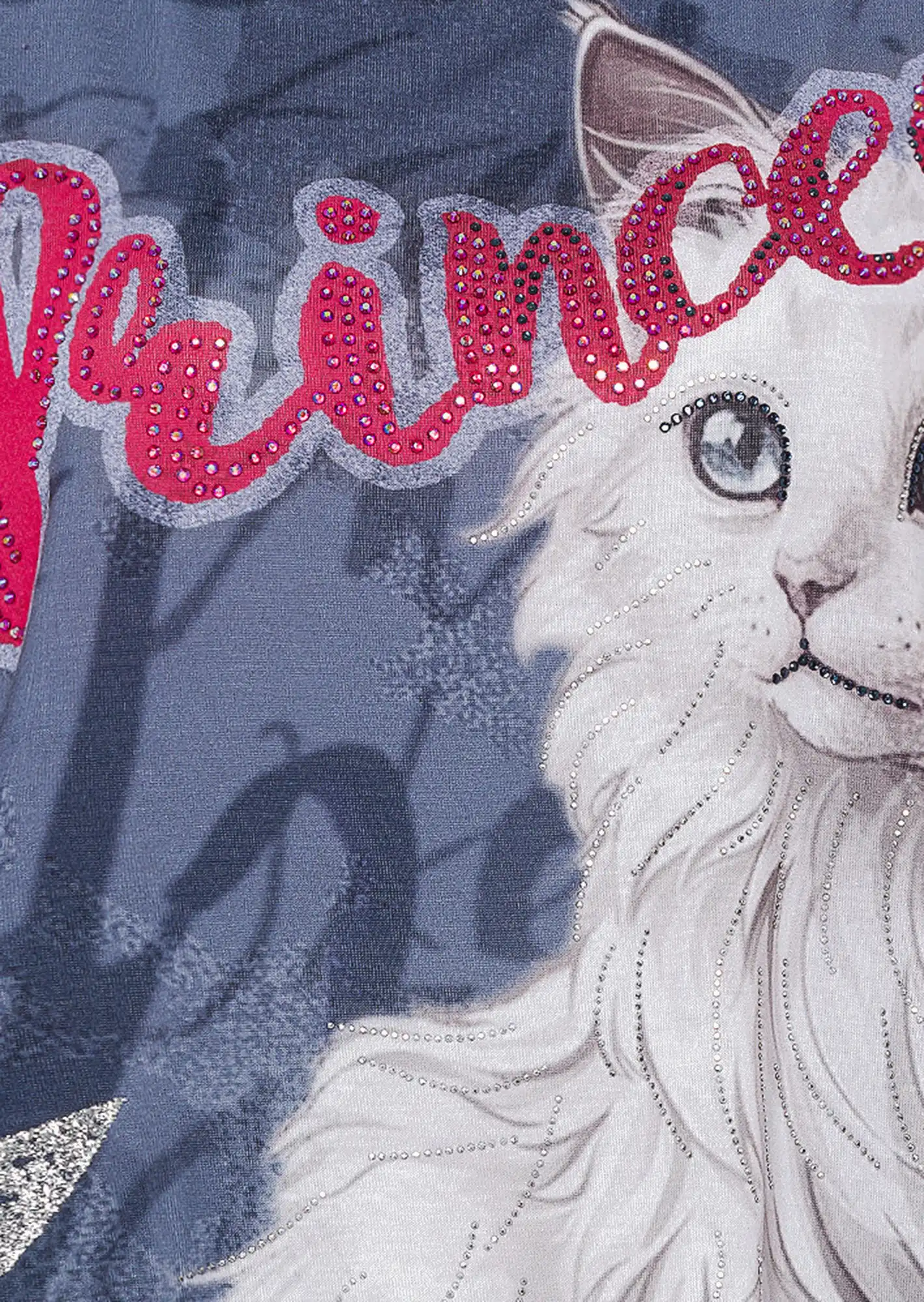 Langarmshirt 'Katze', navy