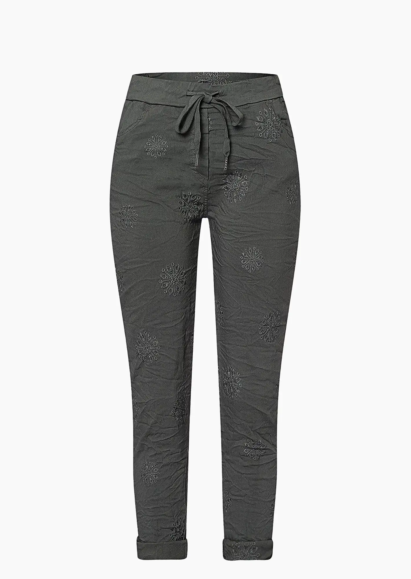 Joggpants mit Stickerei, oliv
