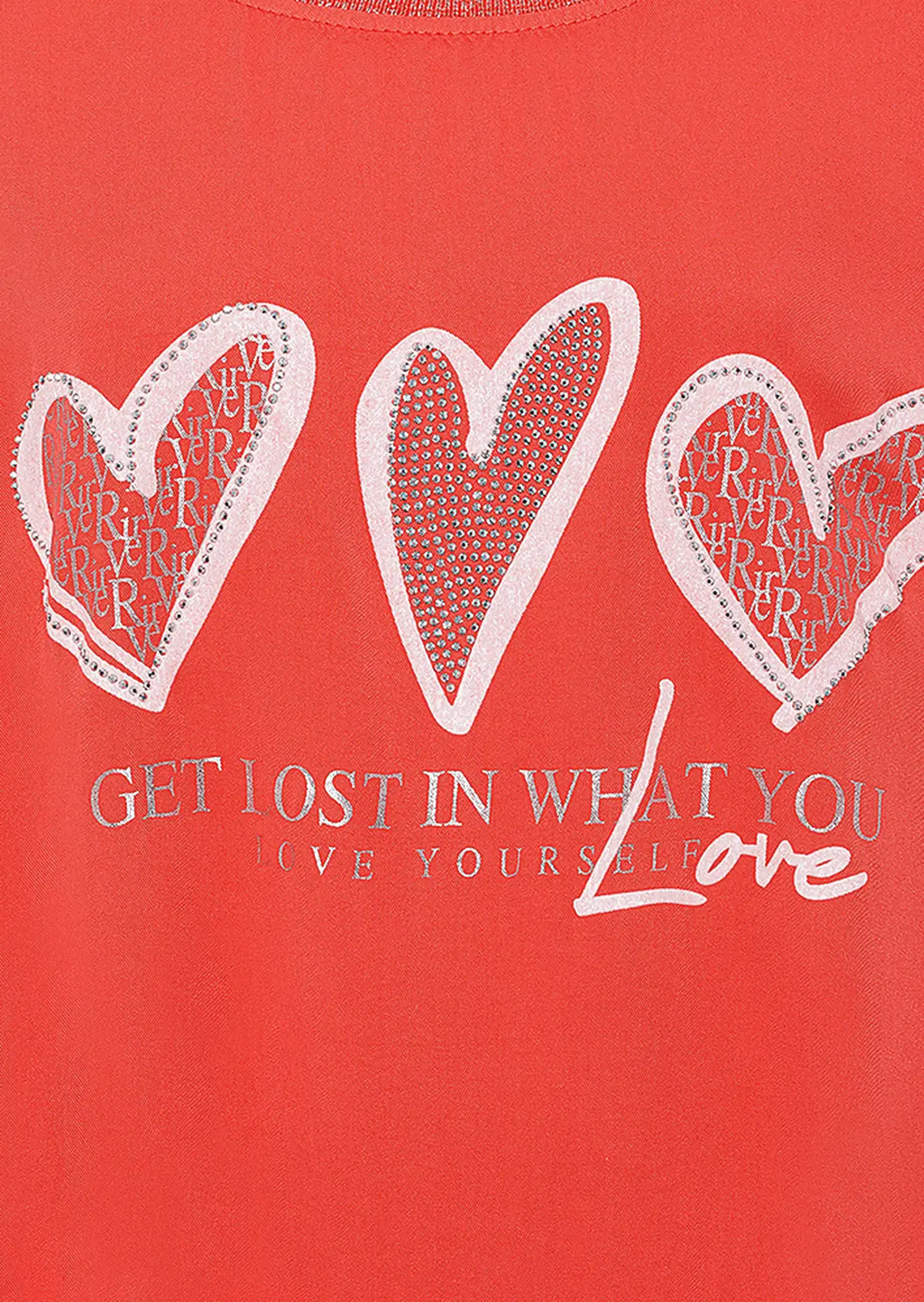 Bluse 'Love', koralle