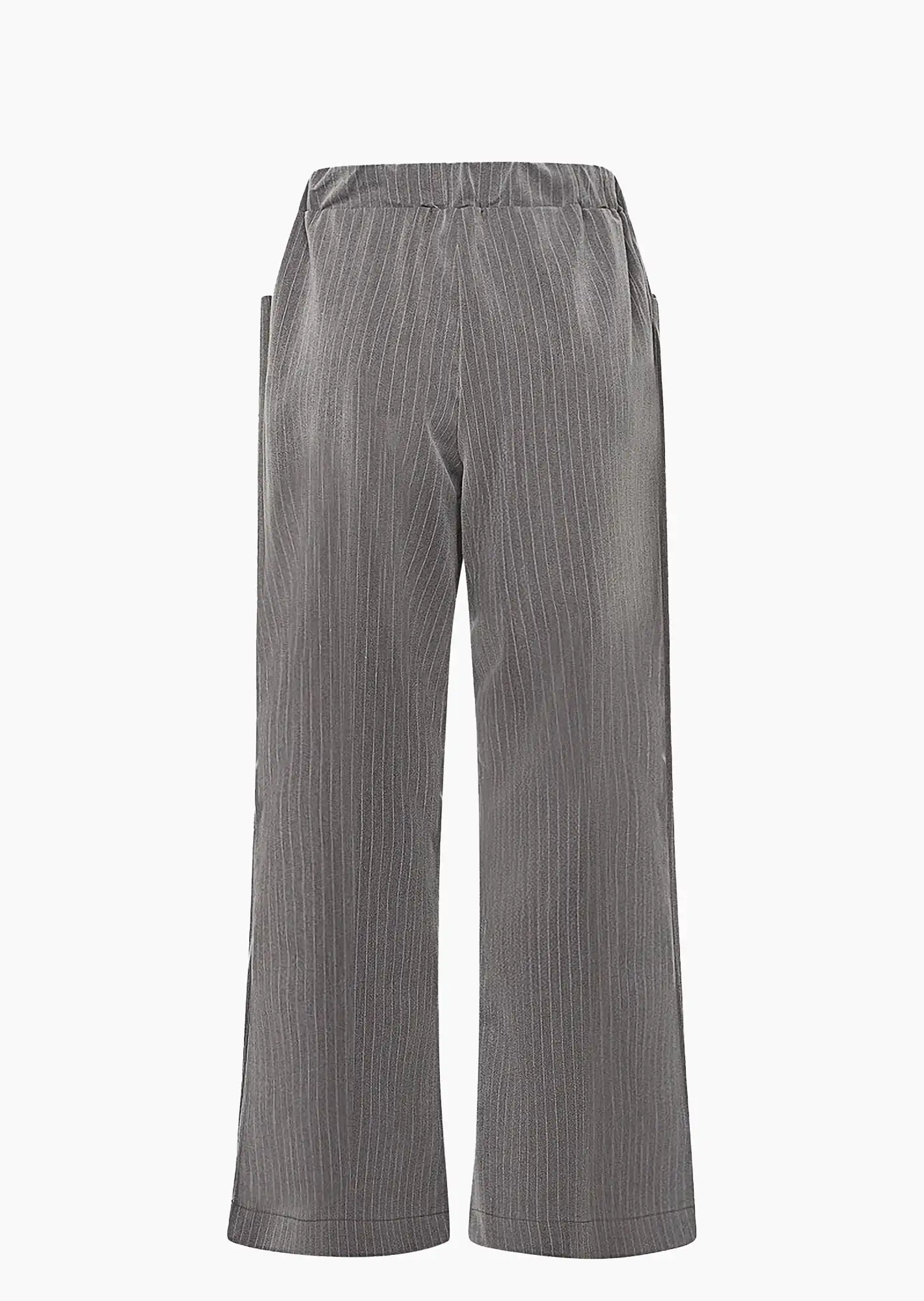 Wide Leg Hose lang, silber
