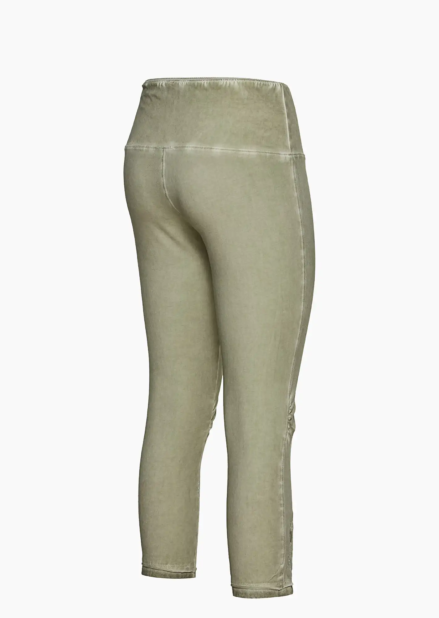 Leggings mit Lochstickerei, salbei