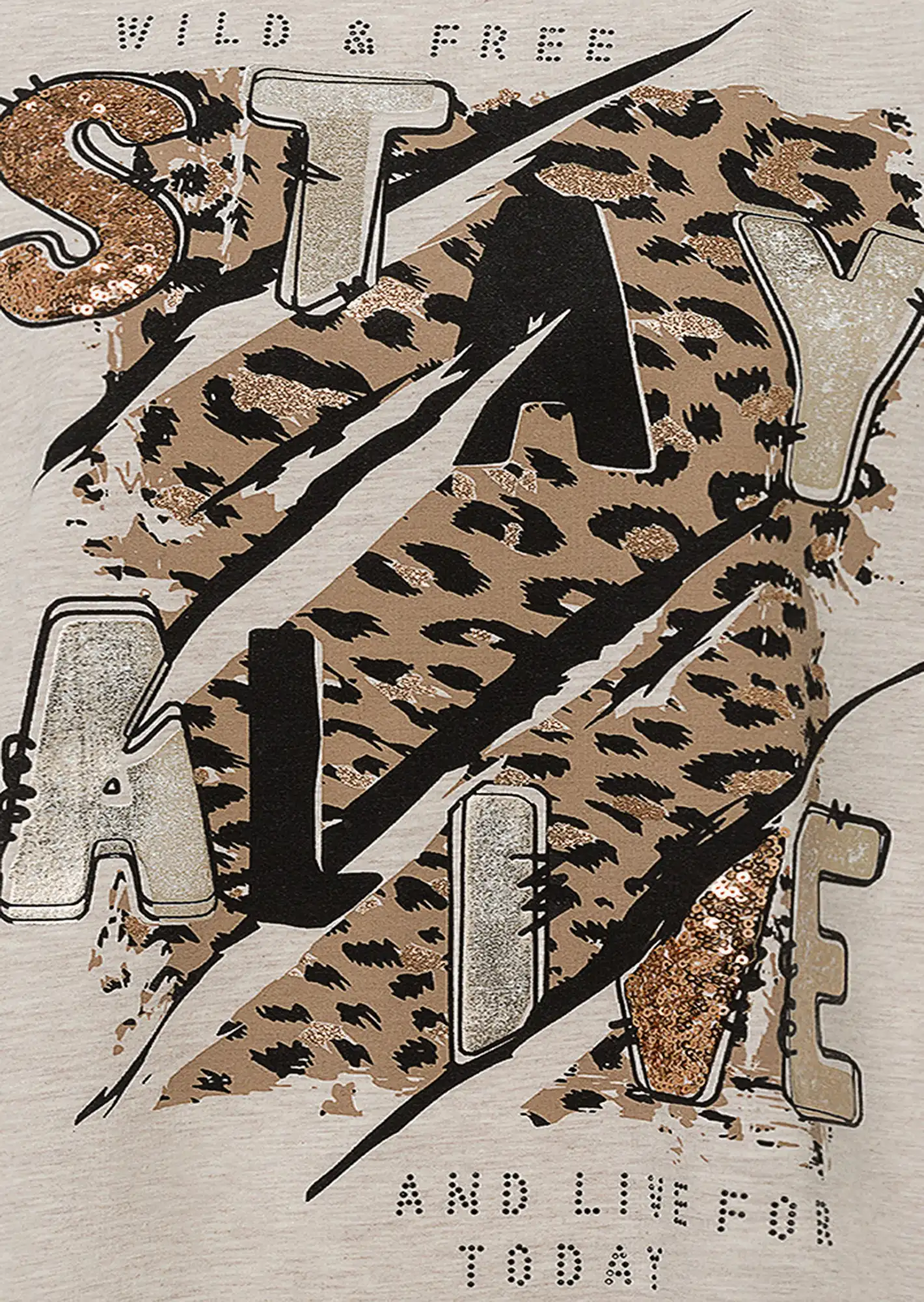 Shirt 'Alive', sand-melange