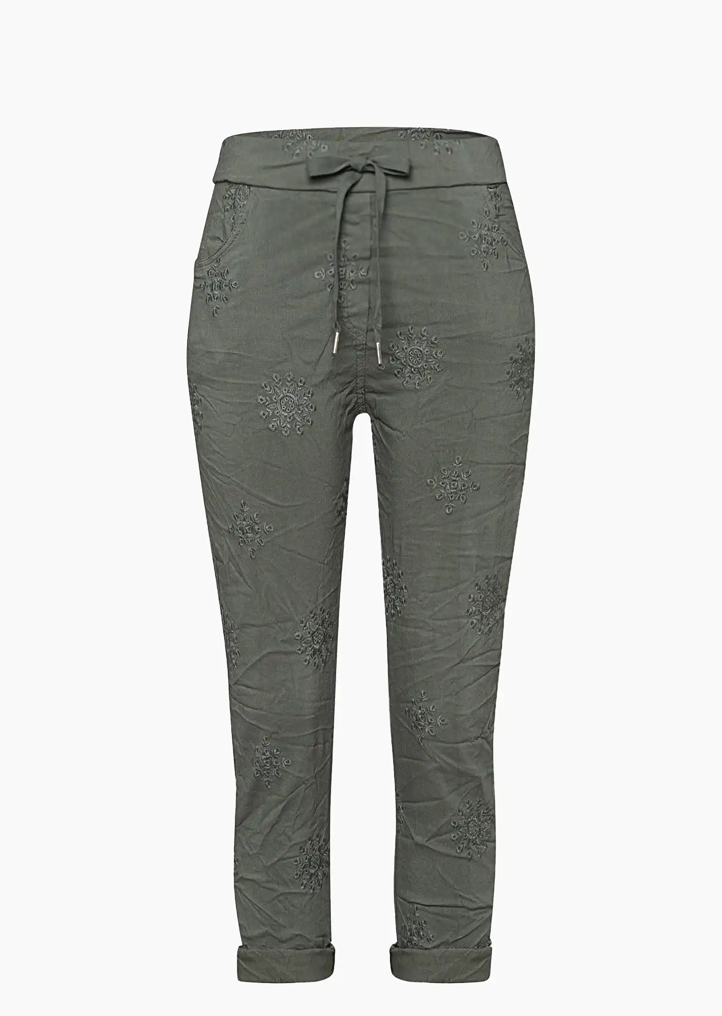 Joggpants mit Stickerei, khaki