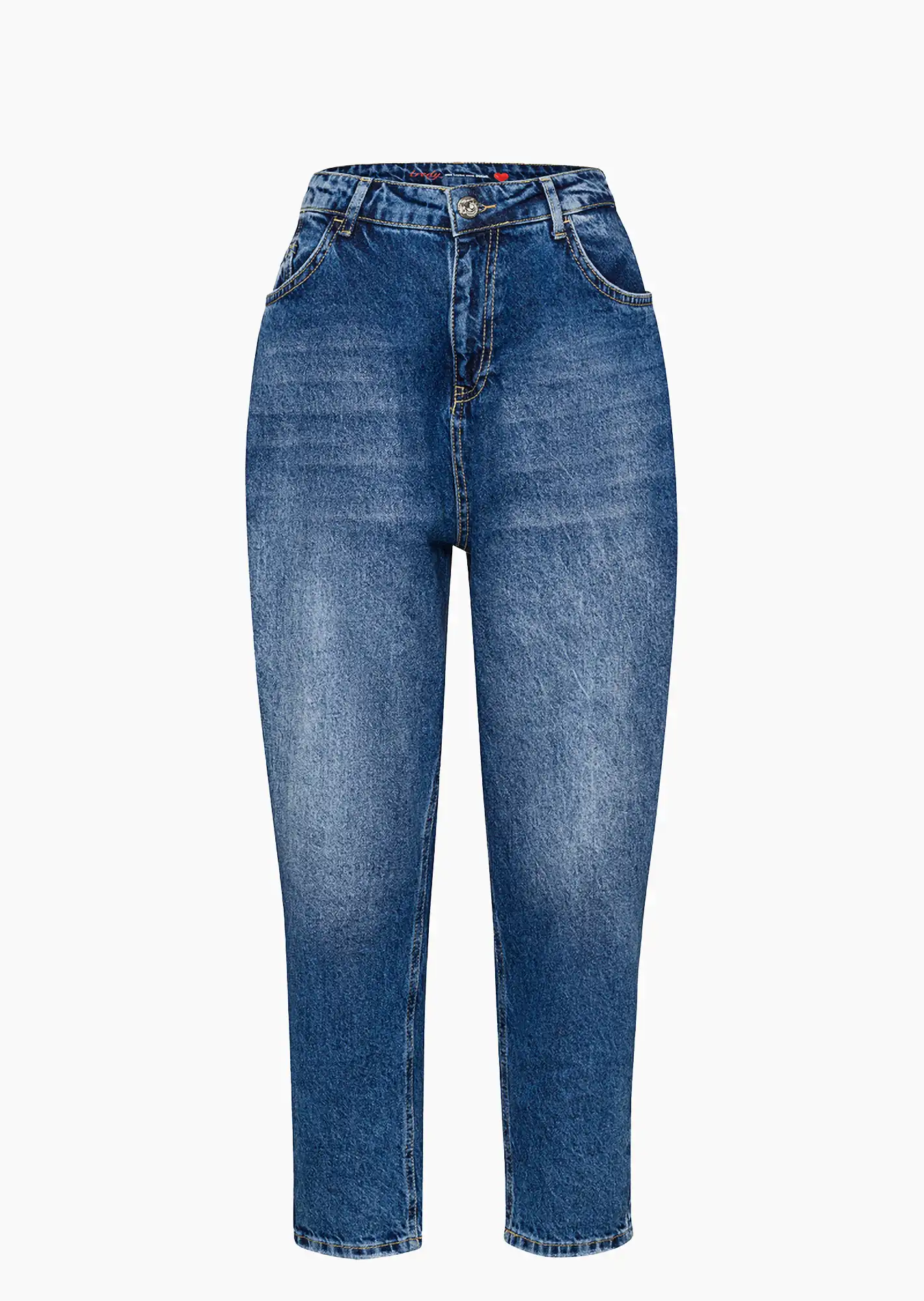 stylische MOM-Jeans, blue denim