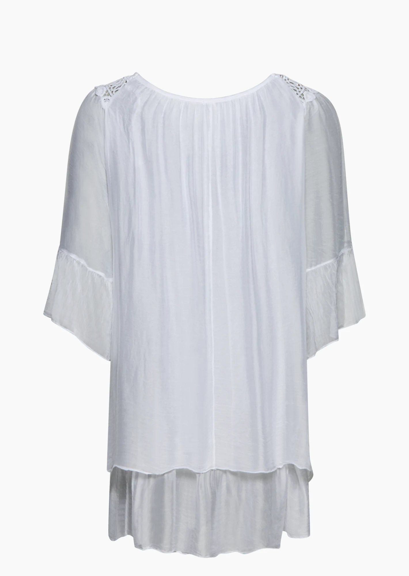 edle Bluse, weiß