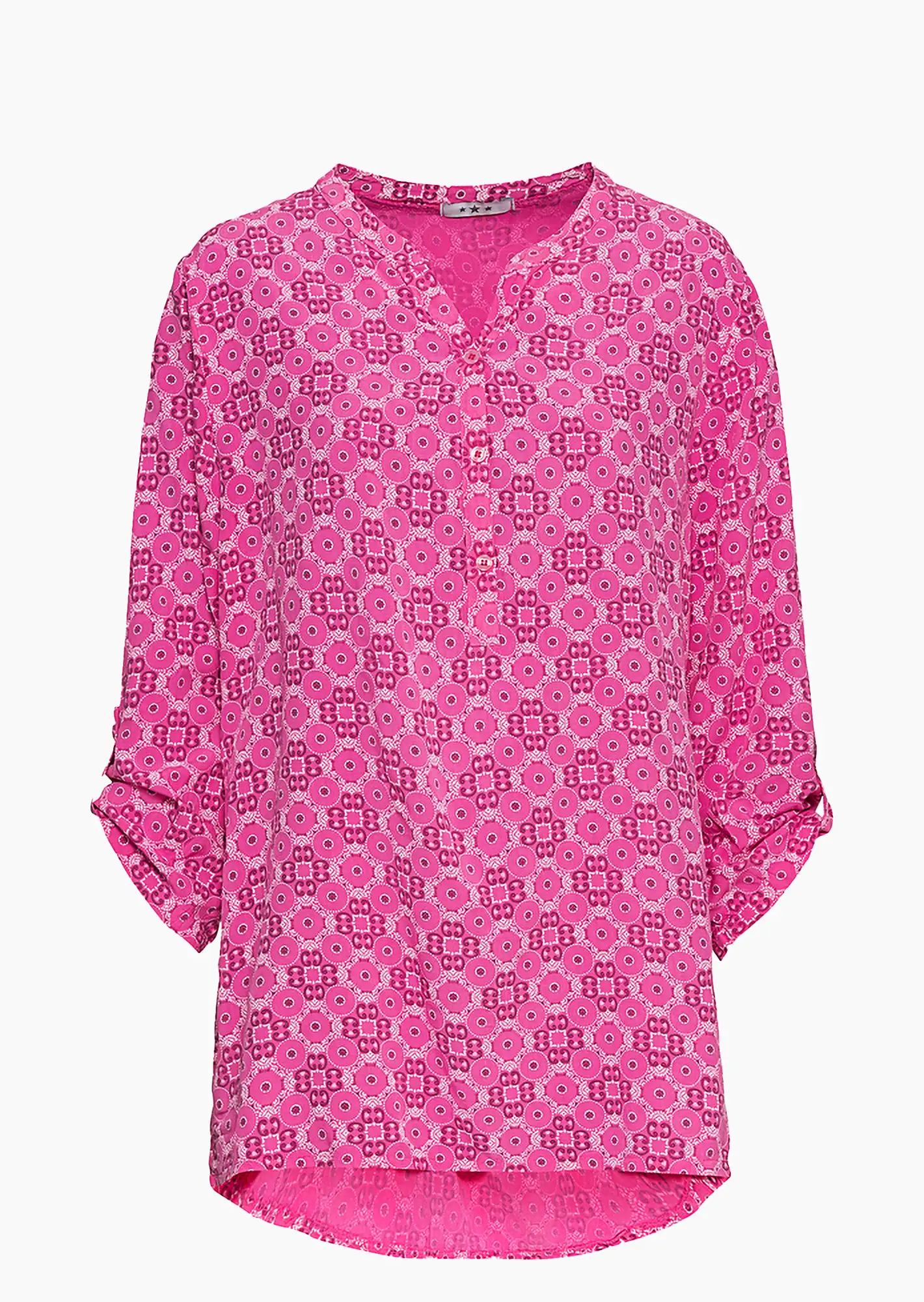 Bluse im Alloverprint, pink