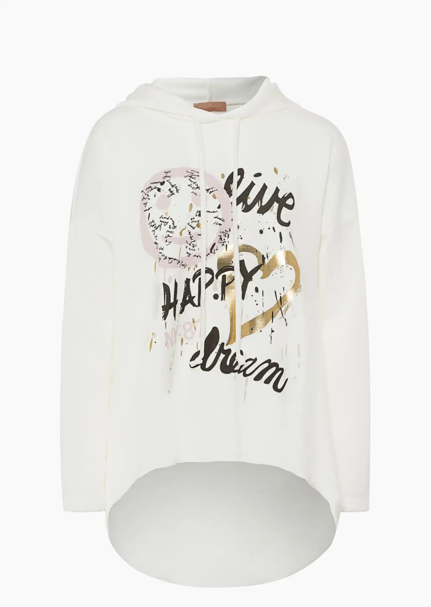 Sweatpullover 'Happy', offwhite