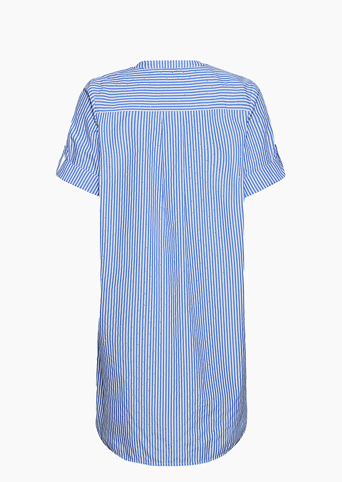 Blusenkleid gestreift, blau-weiß