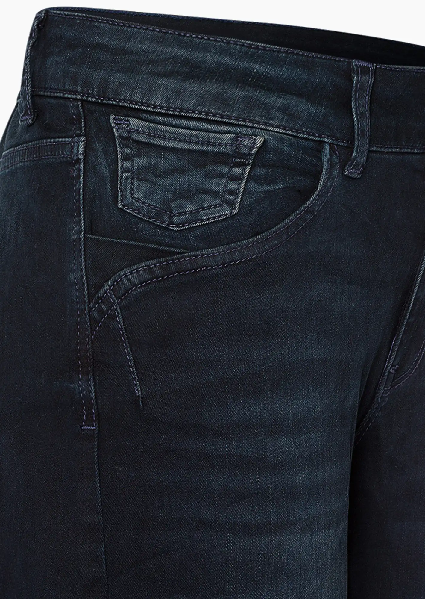 Jeans 'Straight' kurz, blue black denim