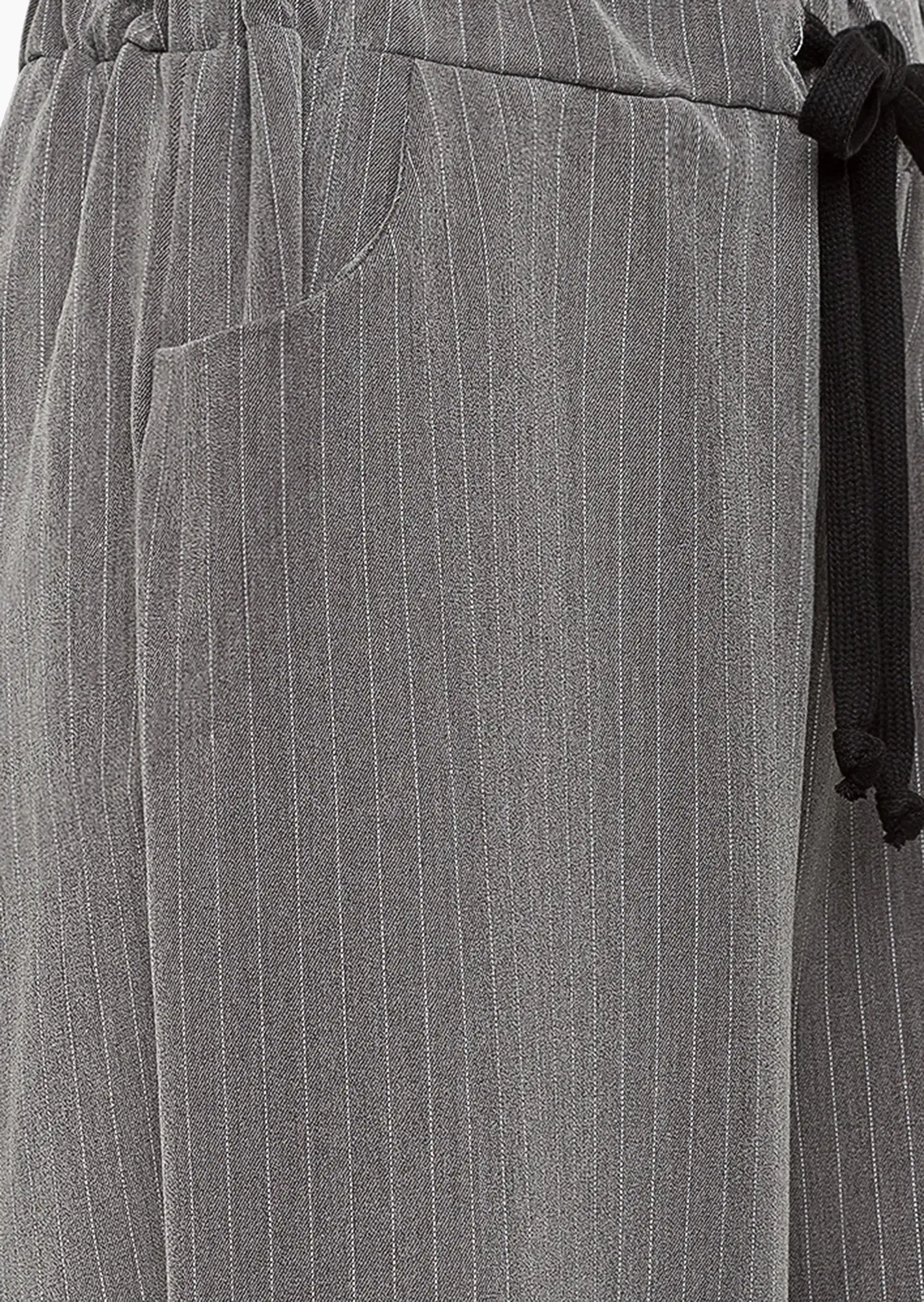 Wide Leg Hose lang, silber
