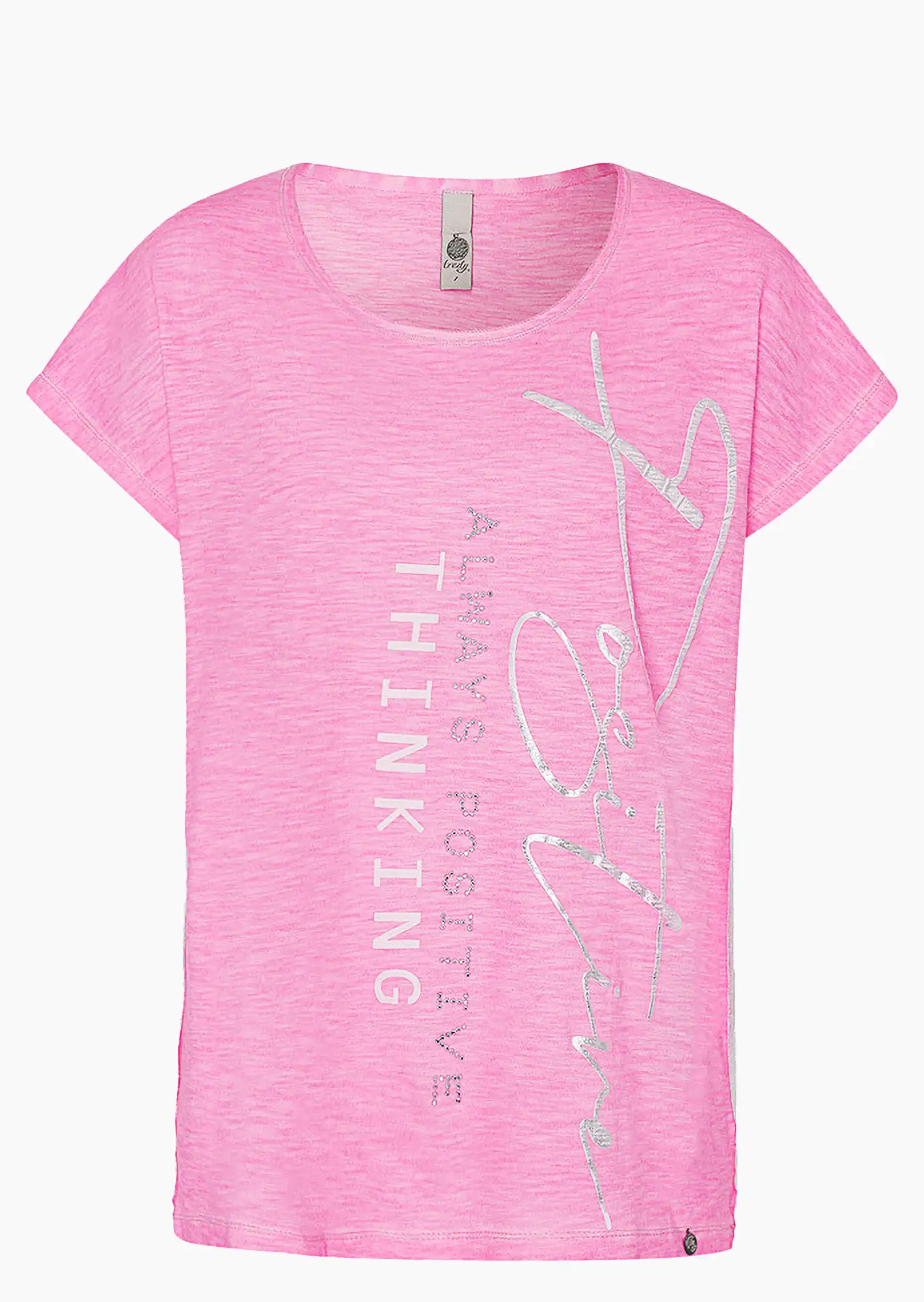 Shirt 'Positive', pink fluro