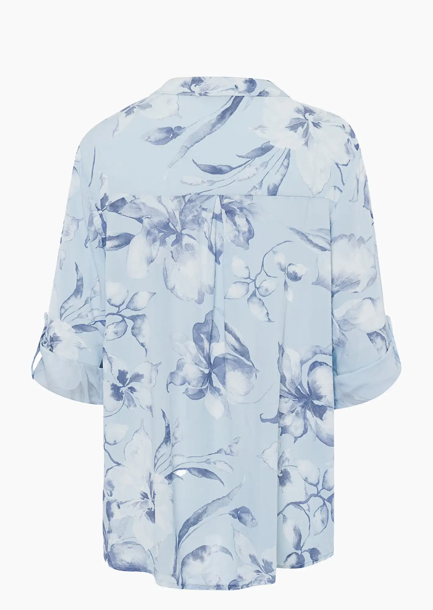 Bluse im Alloverprint, eiskristall