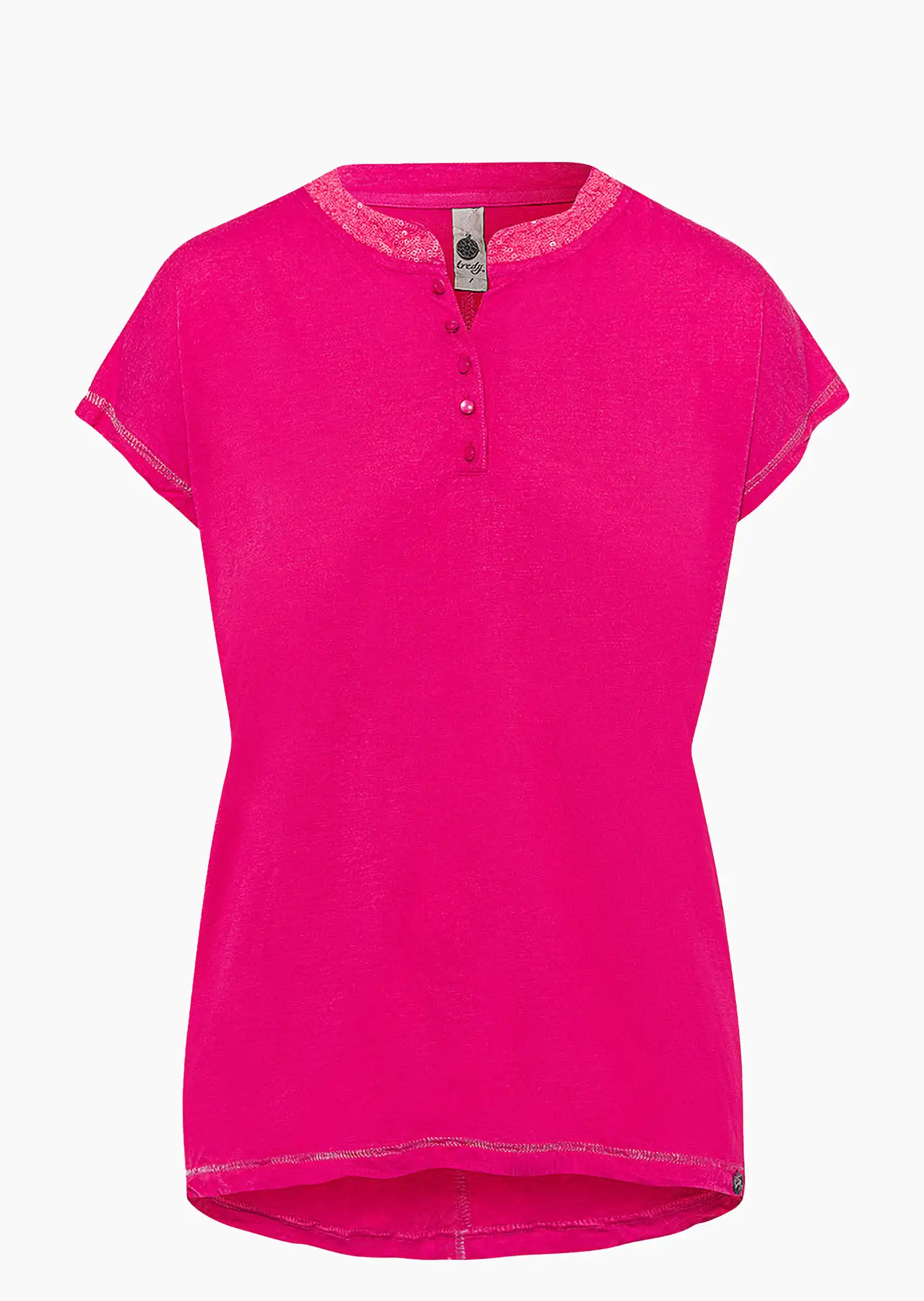 Shirt mit Pailletten, very berry