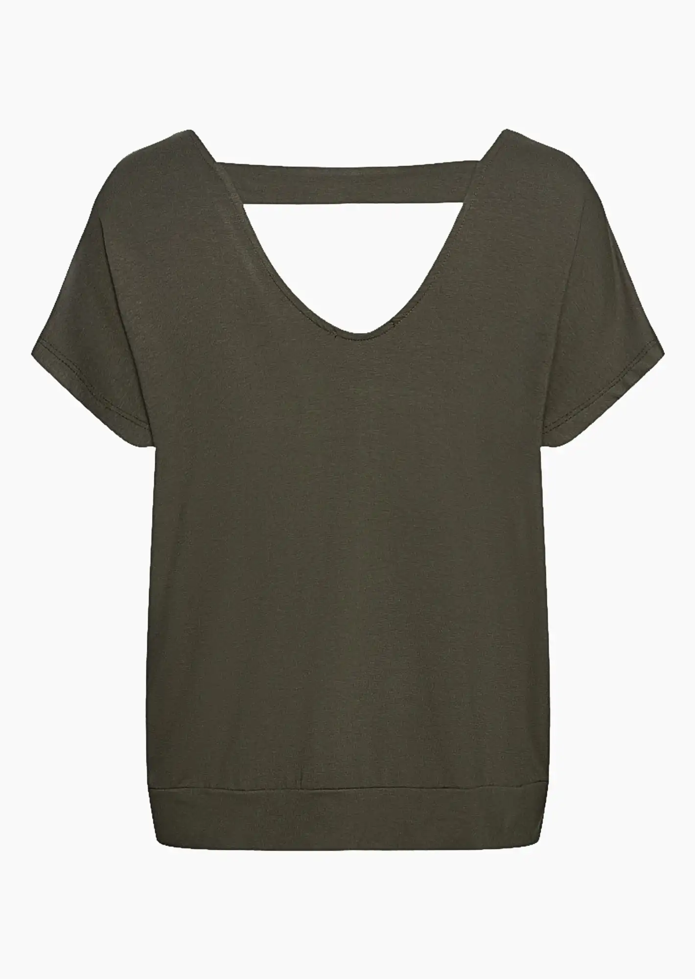 Shirt mit elegantem Rücken, khaki