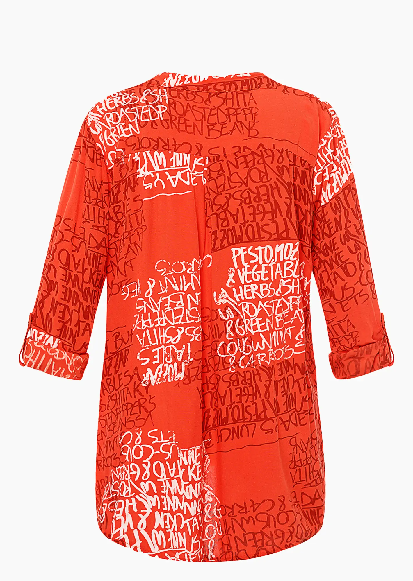 Bluse im Alloverprint, orange flash