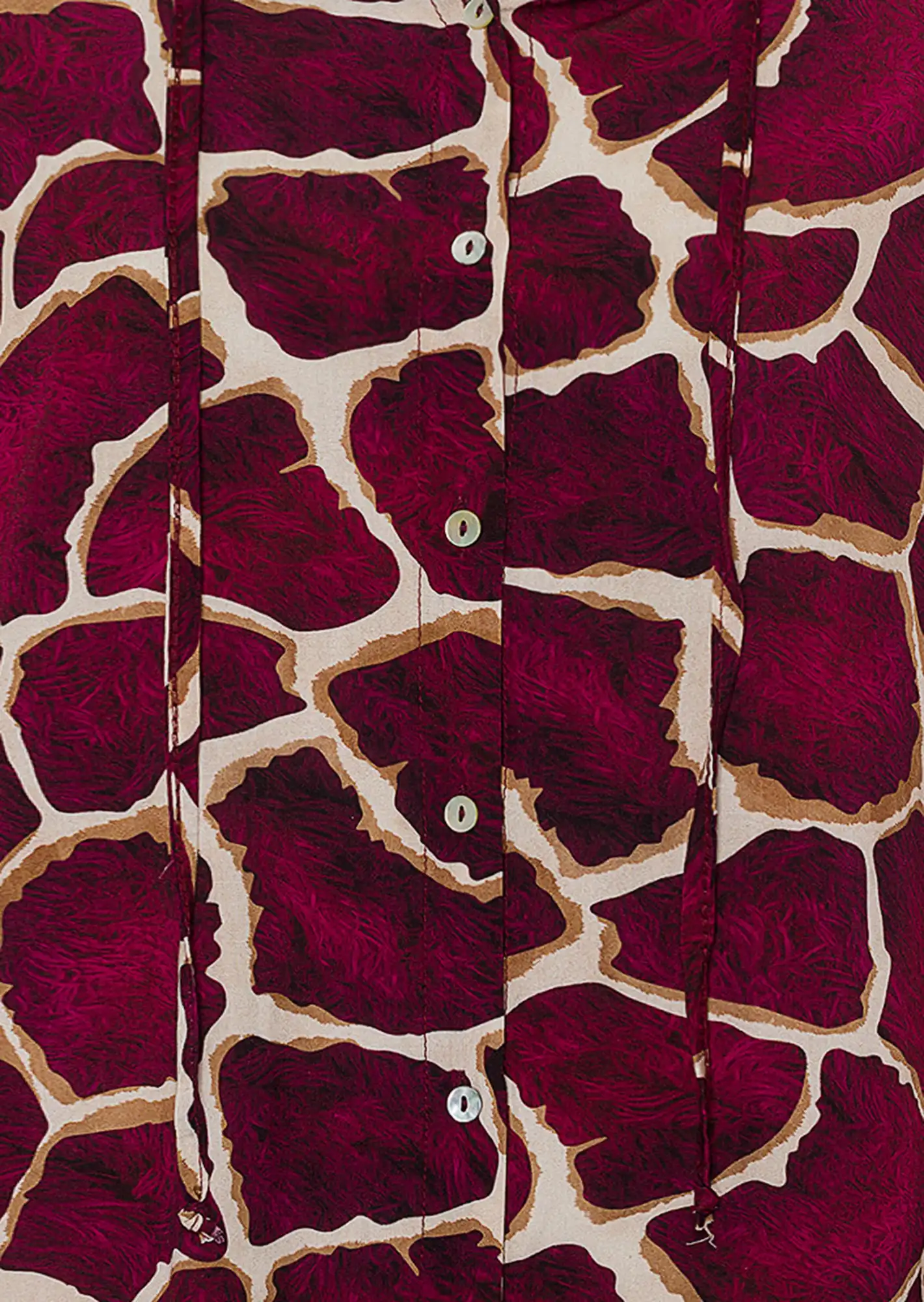 Bluse im Animalprint, burgund