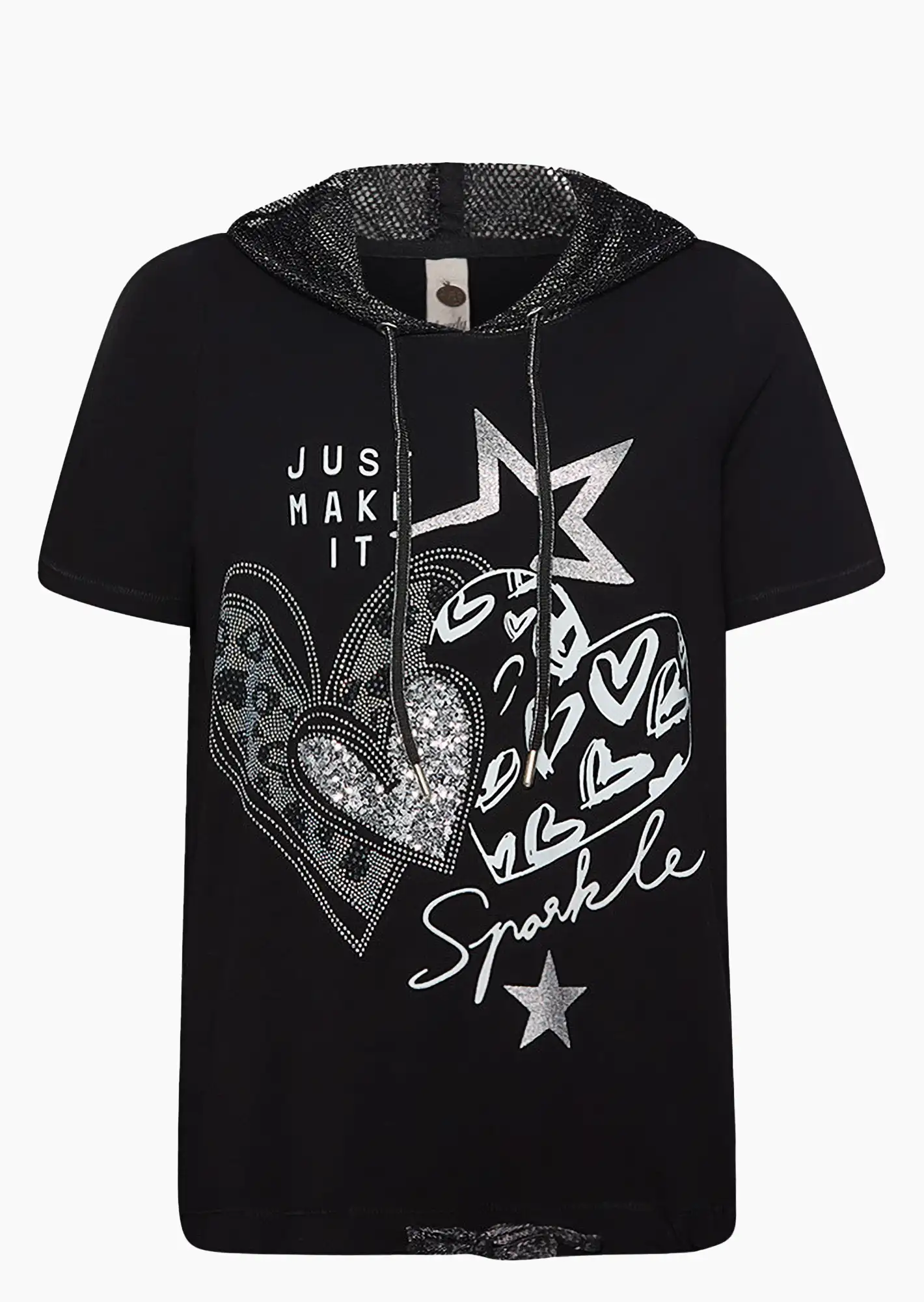 Shirt 'Sparkle', schwarz