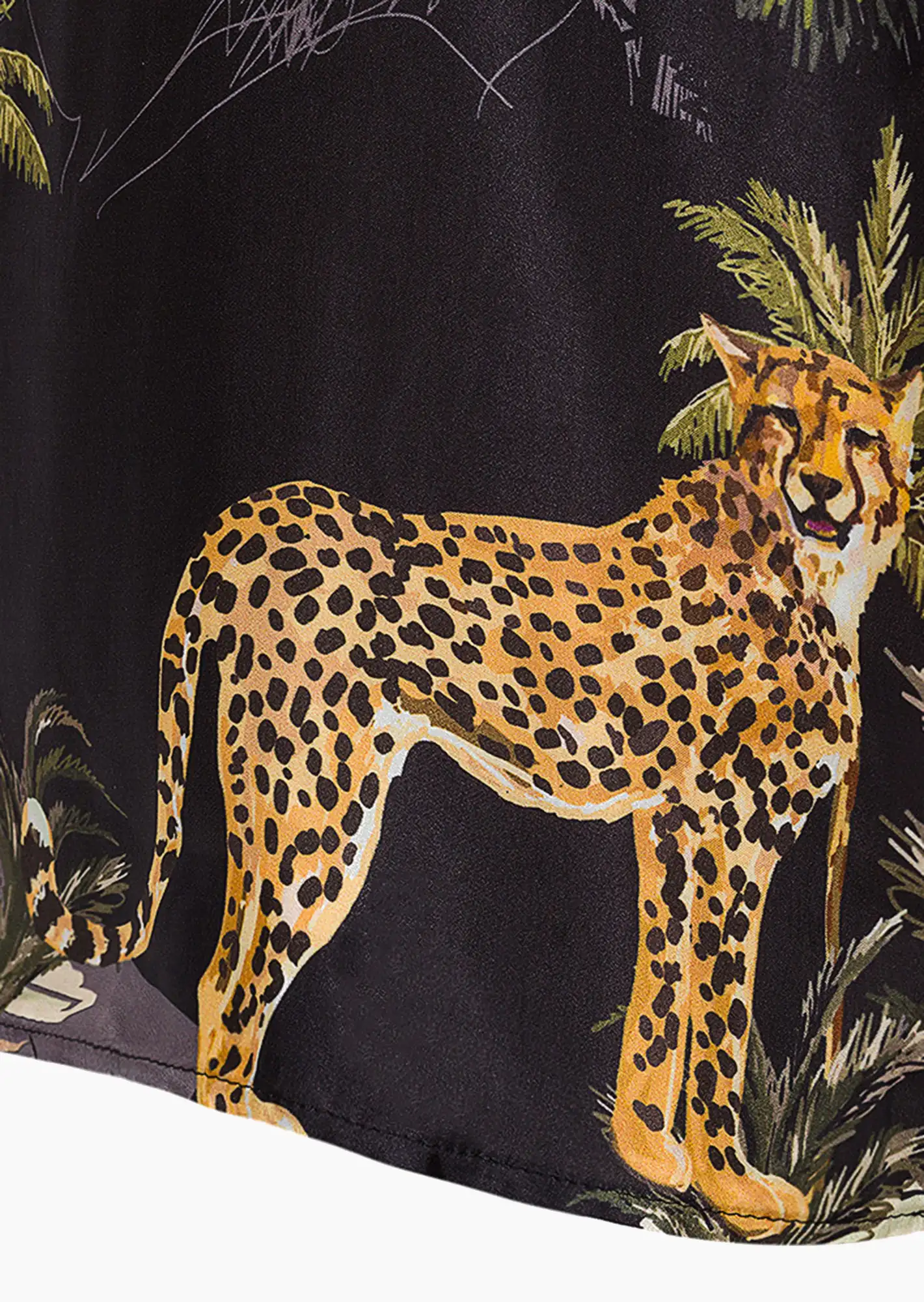 edle Bluse 'Safari', schwarz