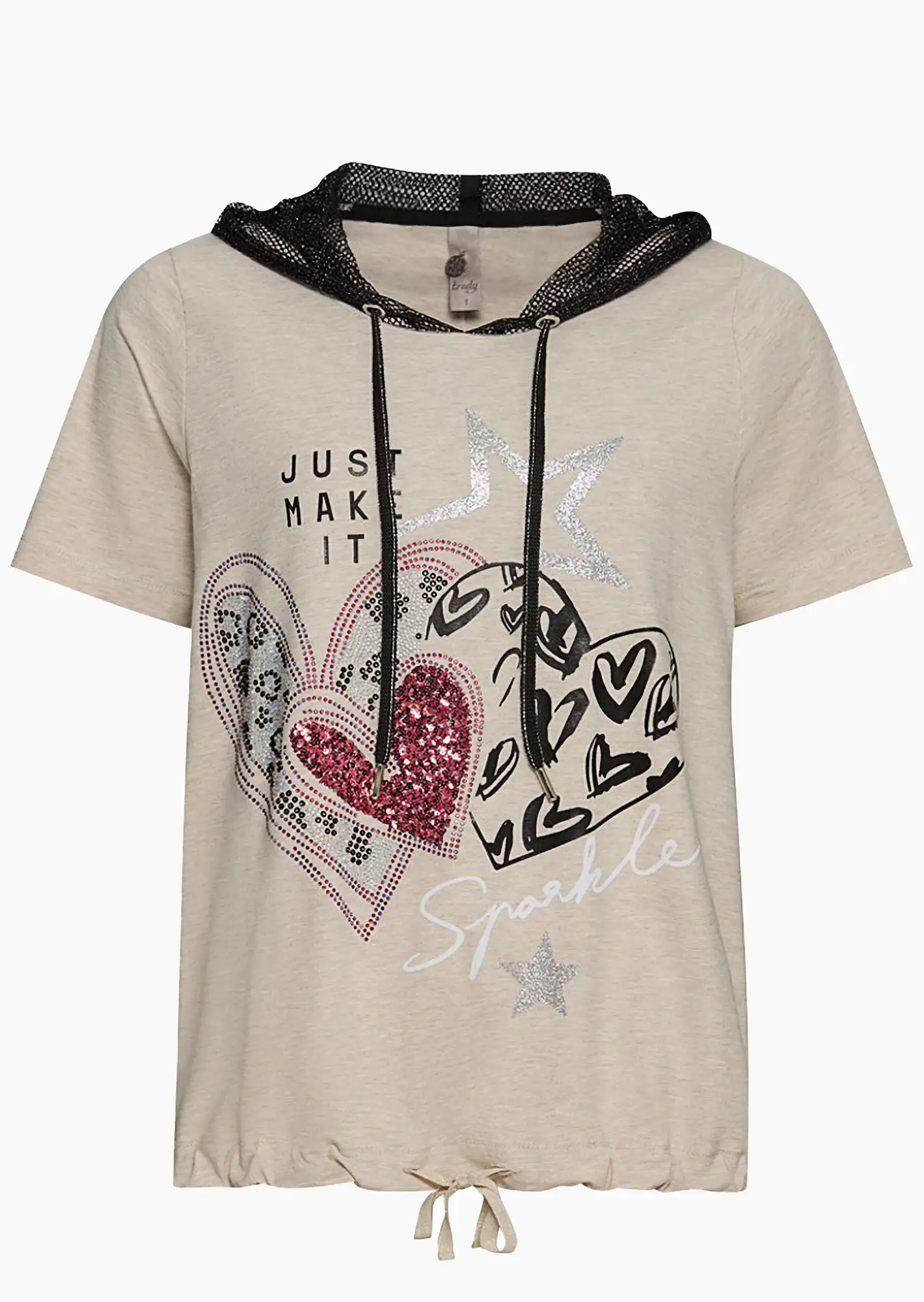 Shirt 'Sparkle', sand-melange