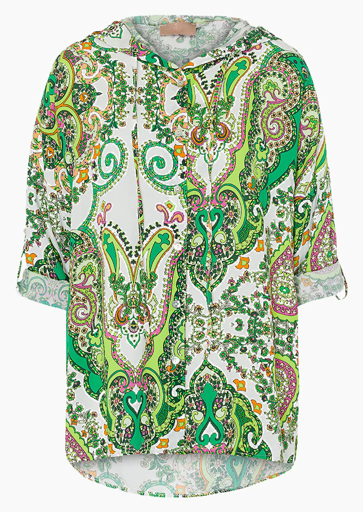Bluse im Alloverprint, grün