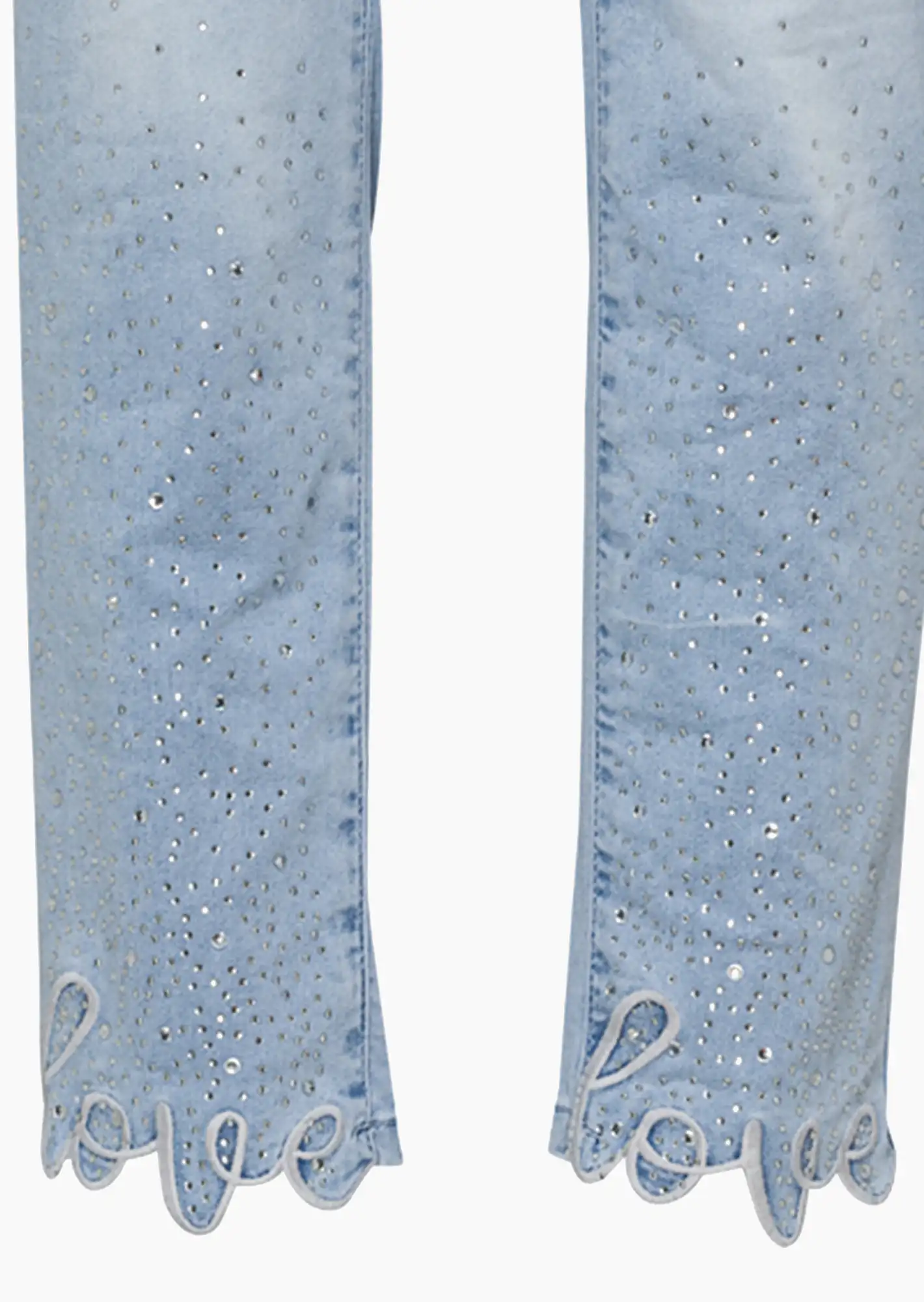 Jeggings 'Love', bleached denim