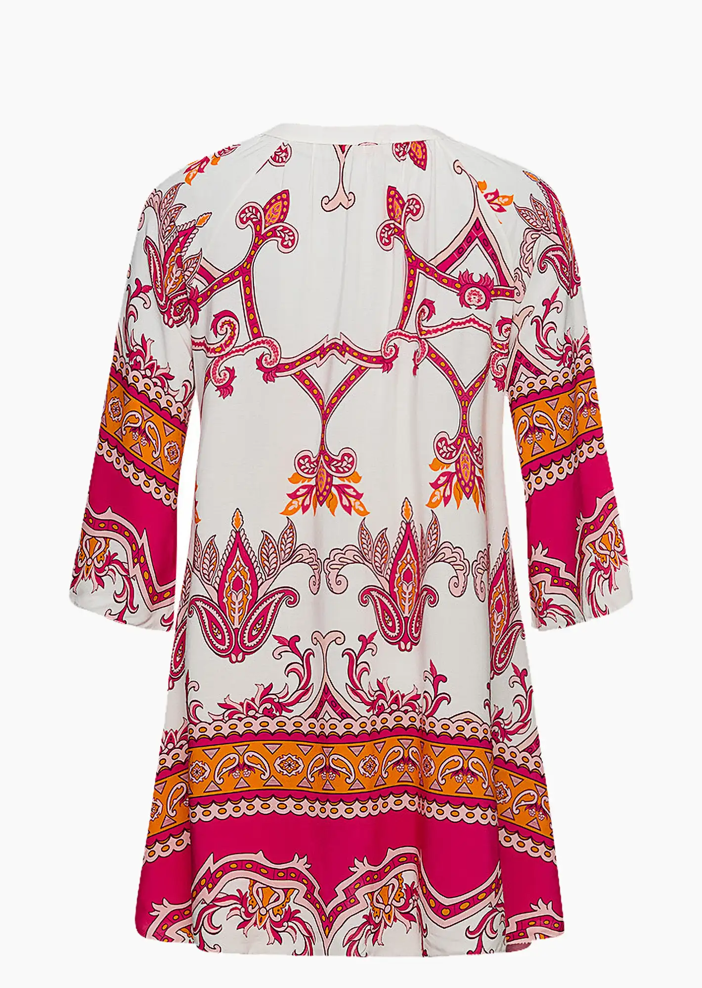 Tunika im Alloverprint, pink-orange