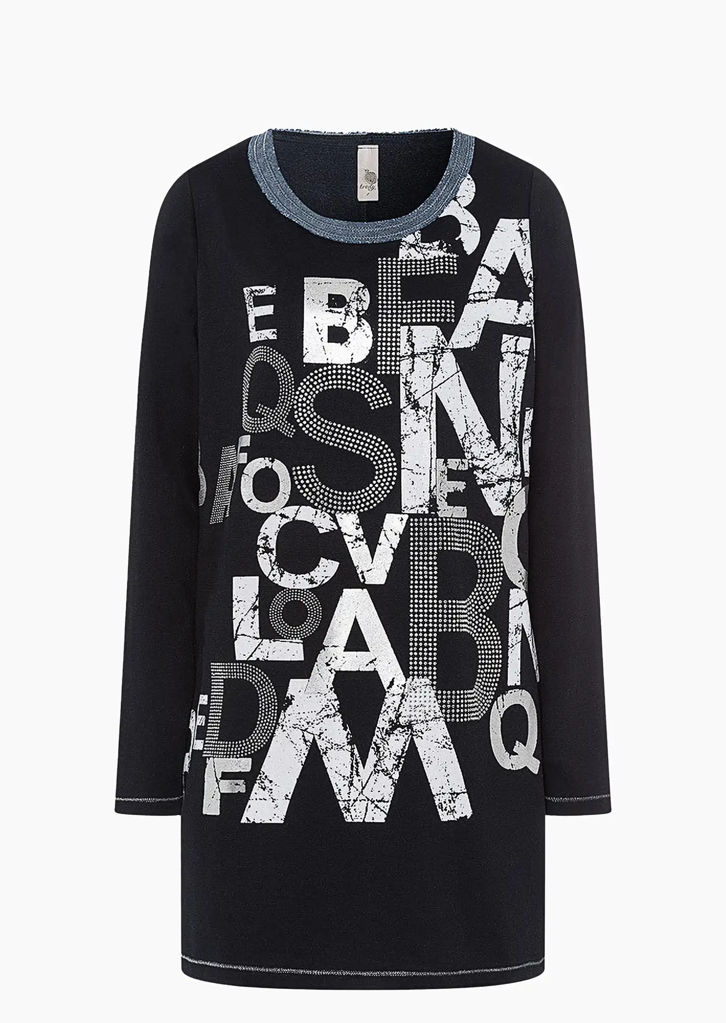 Sweatpullover mit Lettering, navy