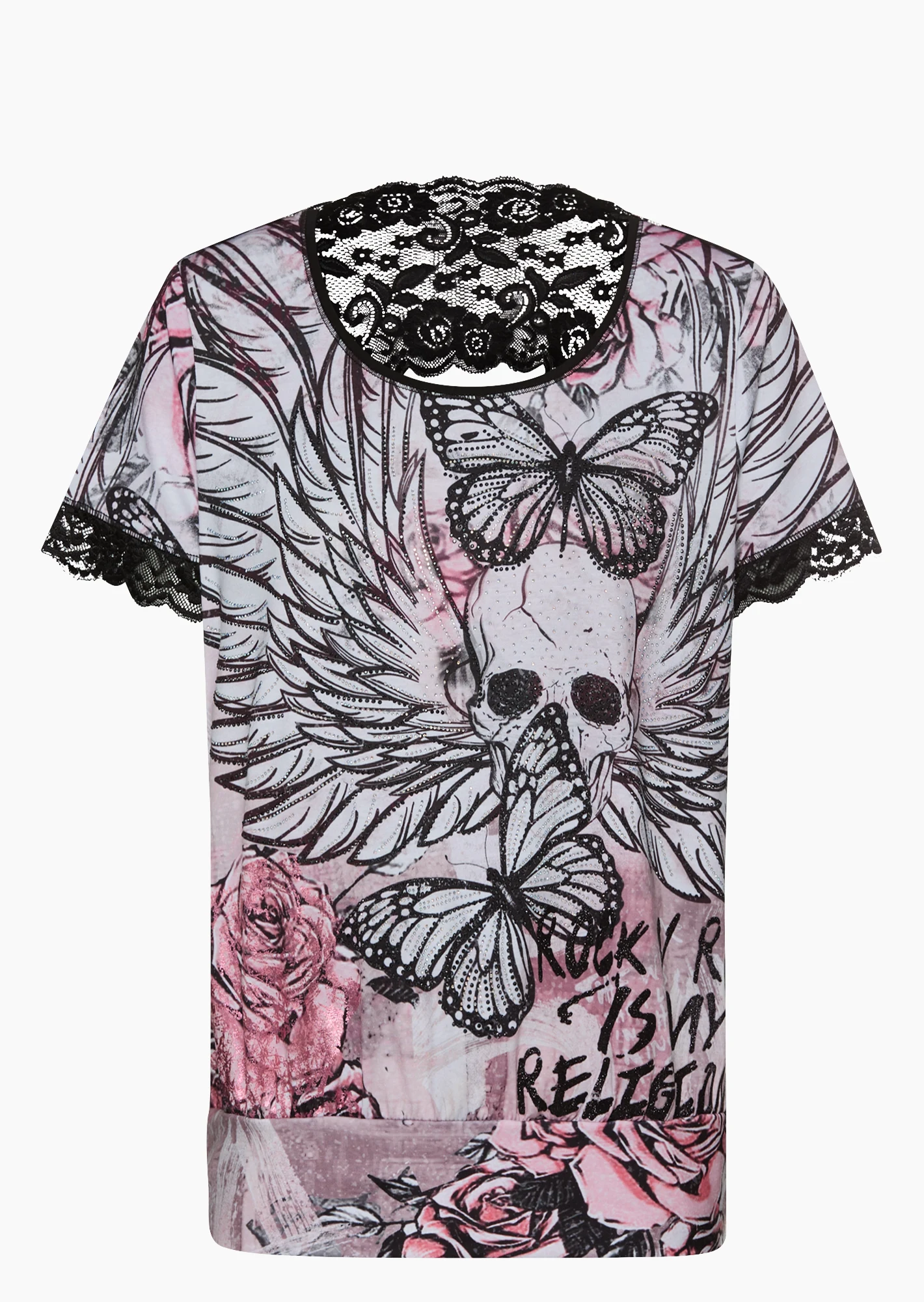 Shirt mit dekorativem Nacken, rosenholz