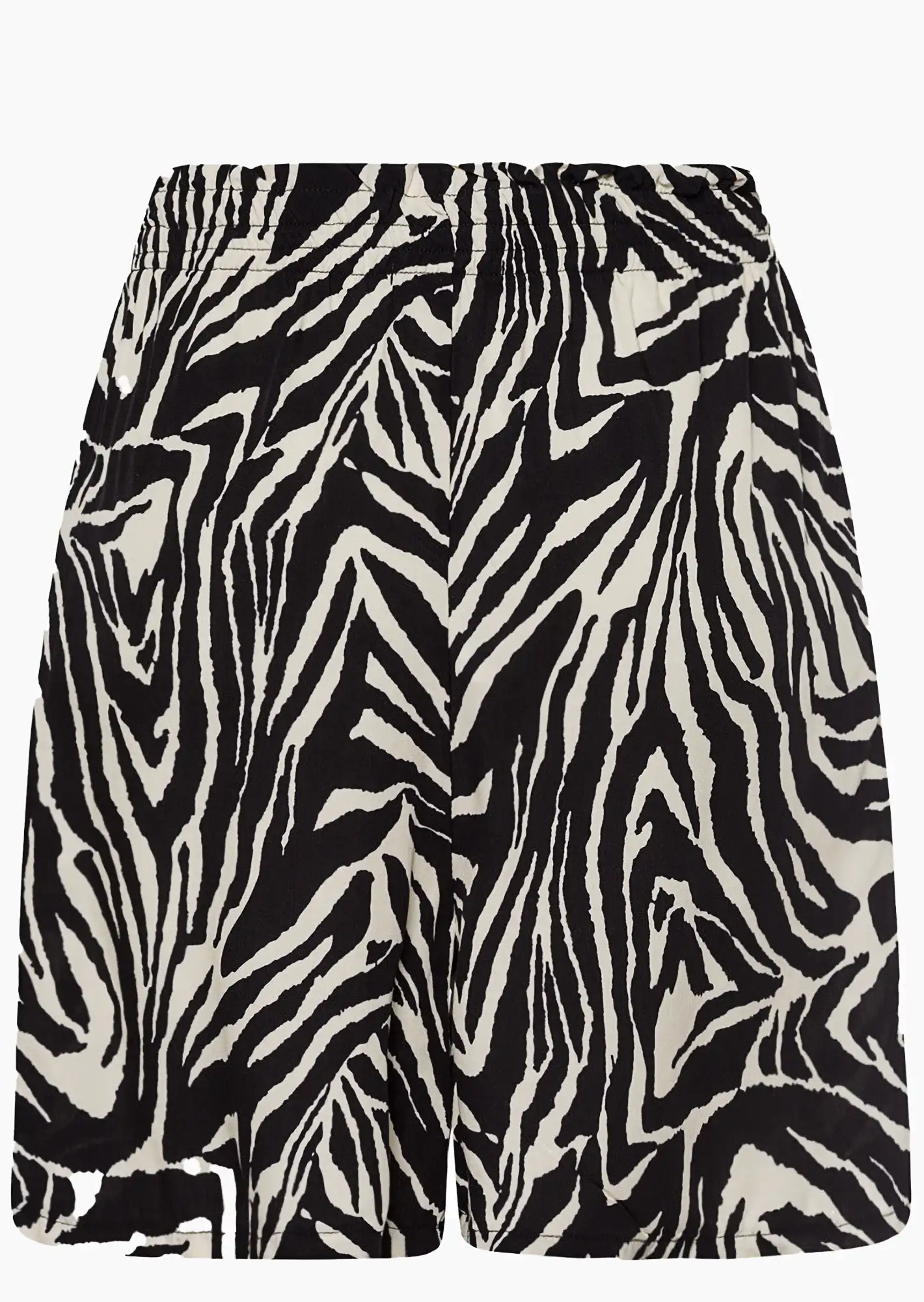 Shorts im Animalprint, schwarz-beige