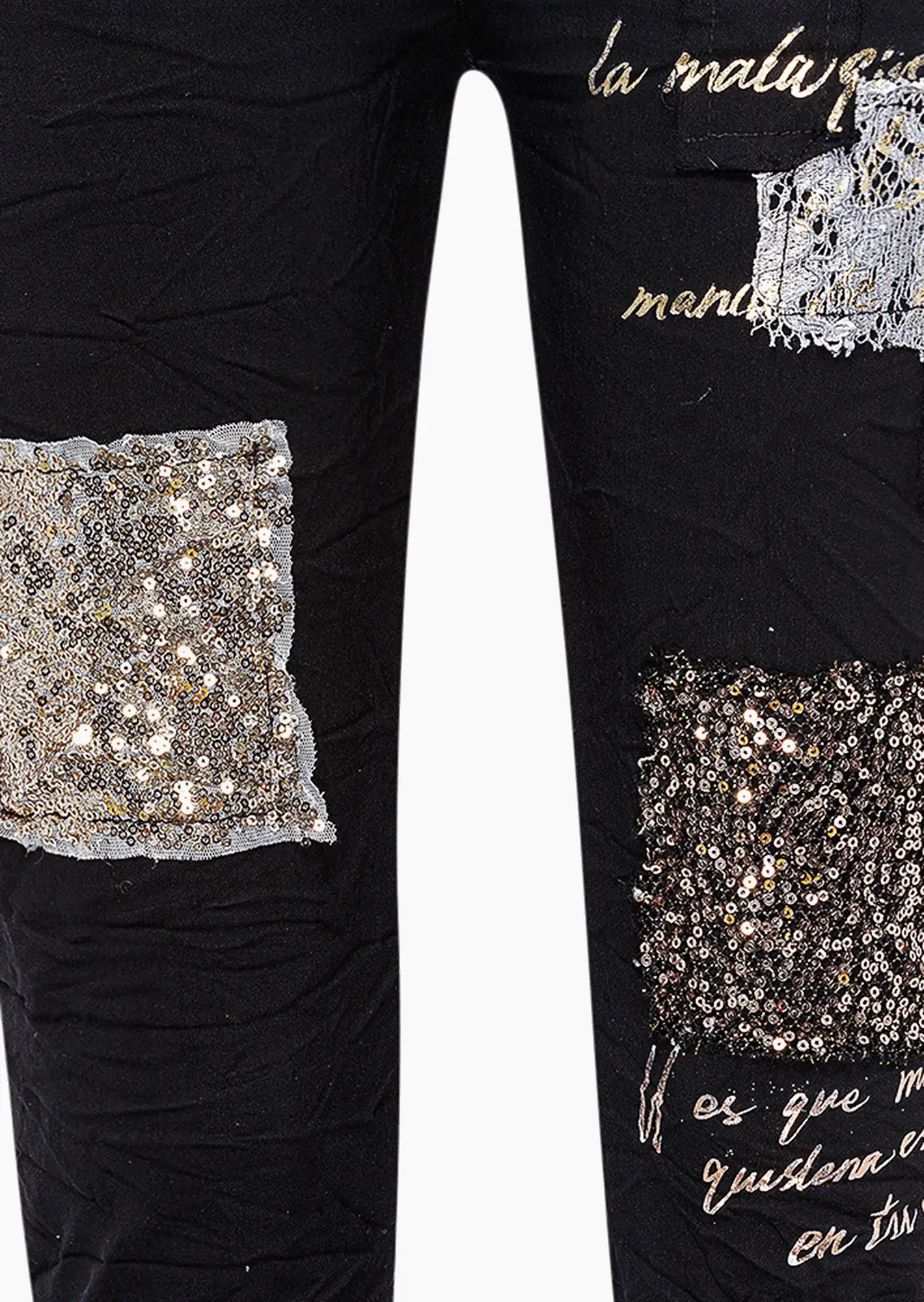 Joggpants mit Patches, schwarz