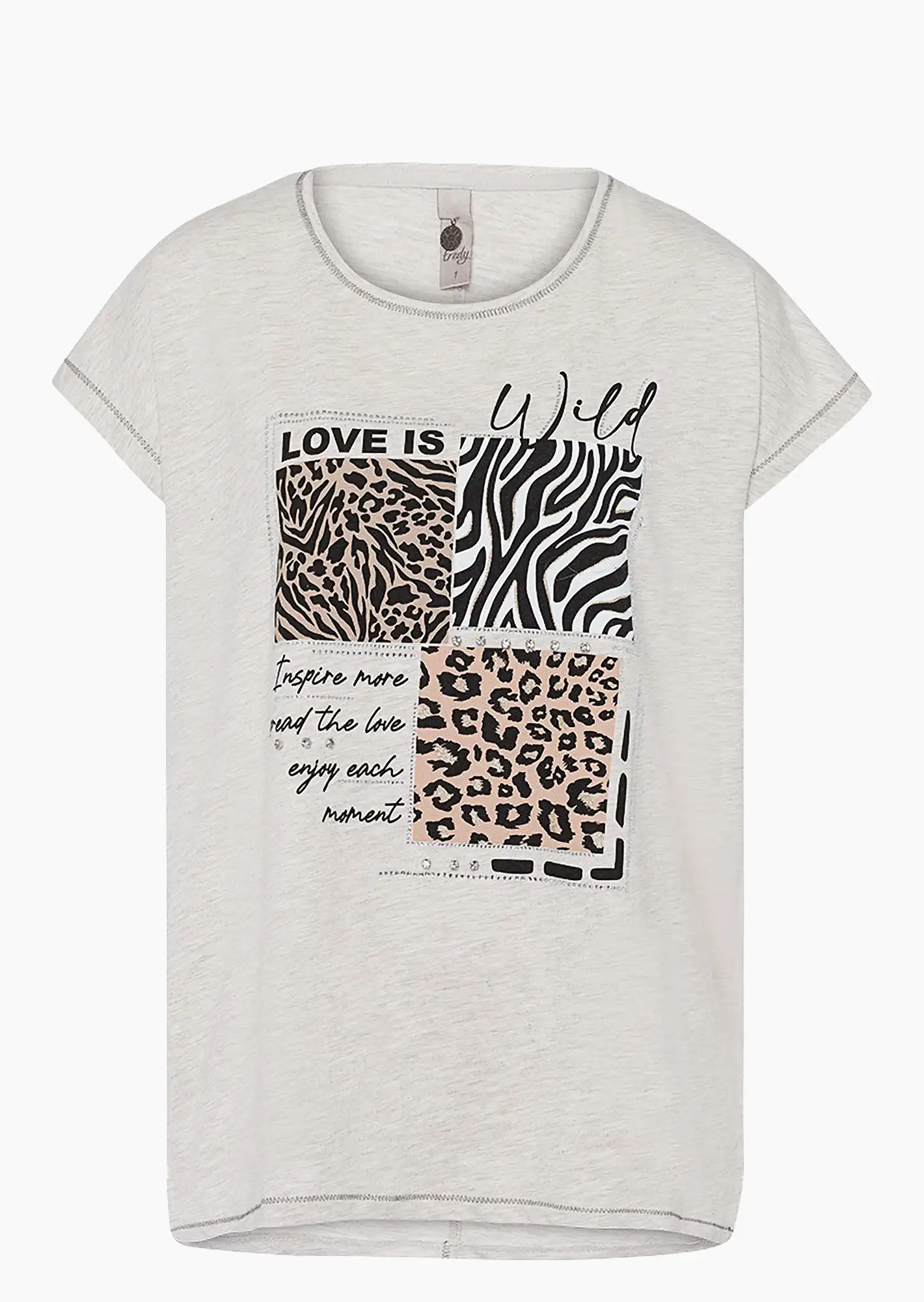 Shirt 'Inspire more', sand-melange